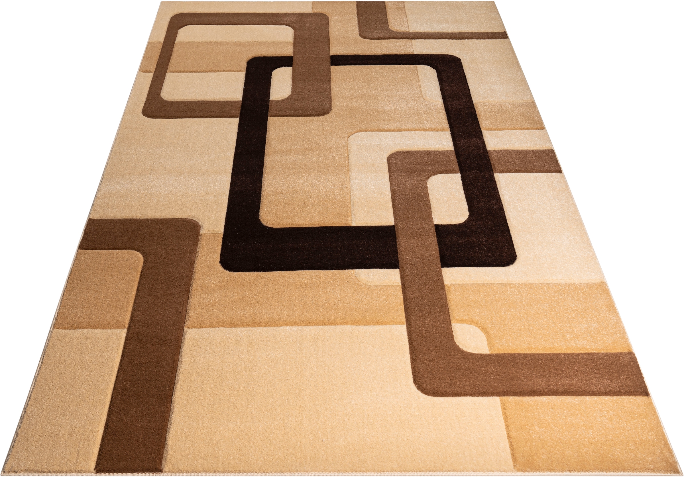 my home Teppich Kurzflor, bestellen schnell und »Maxim«, Hoch-Tief-Effekt, rechteckig, bequem 3D-Design