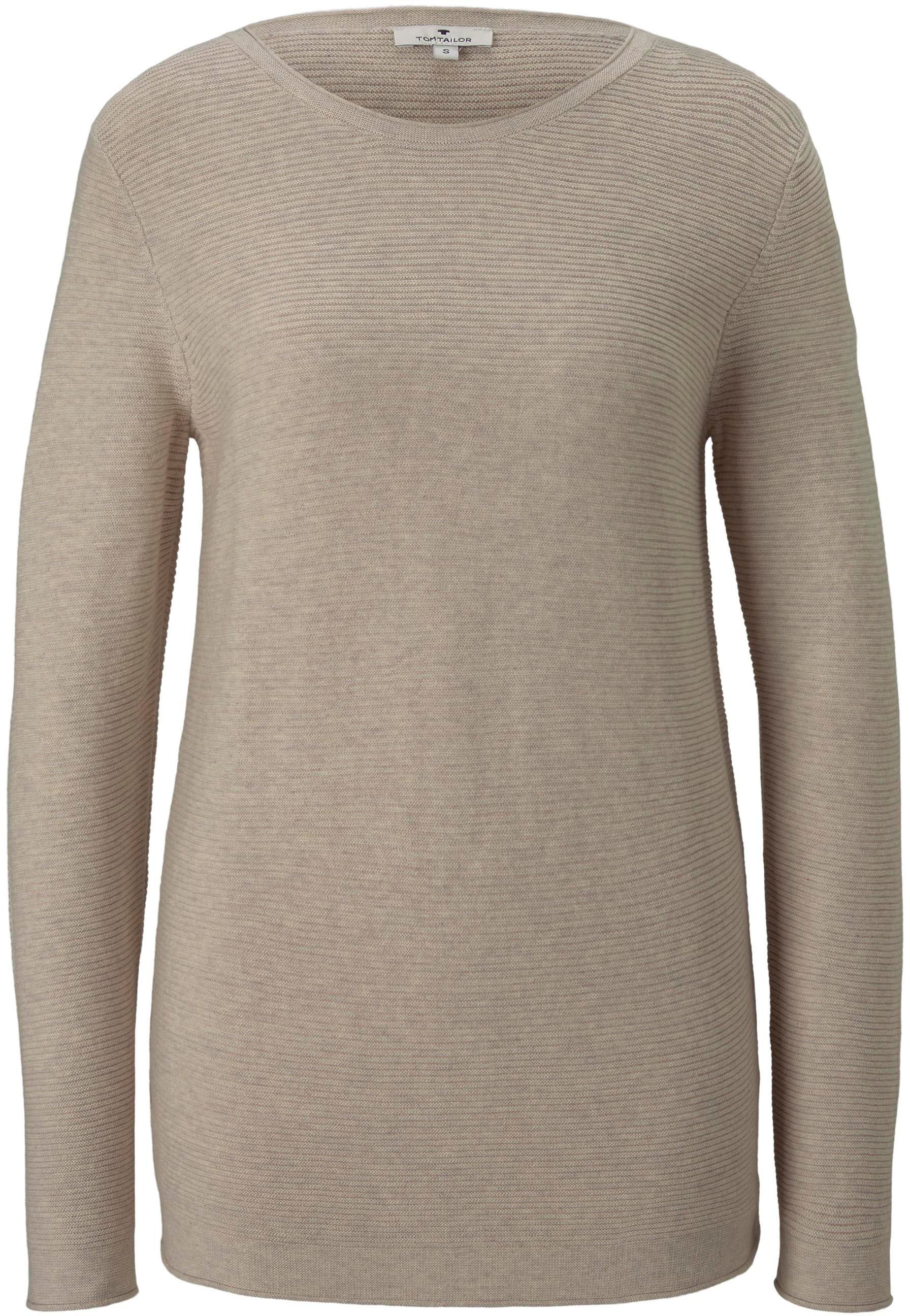 TOM TAILOR Strickpullover, in Streifen Stuktur