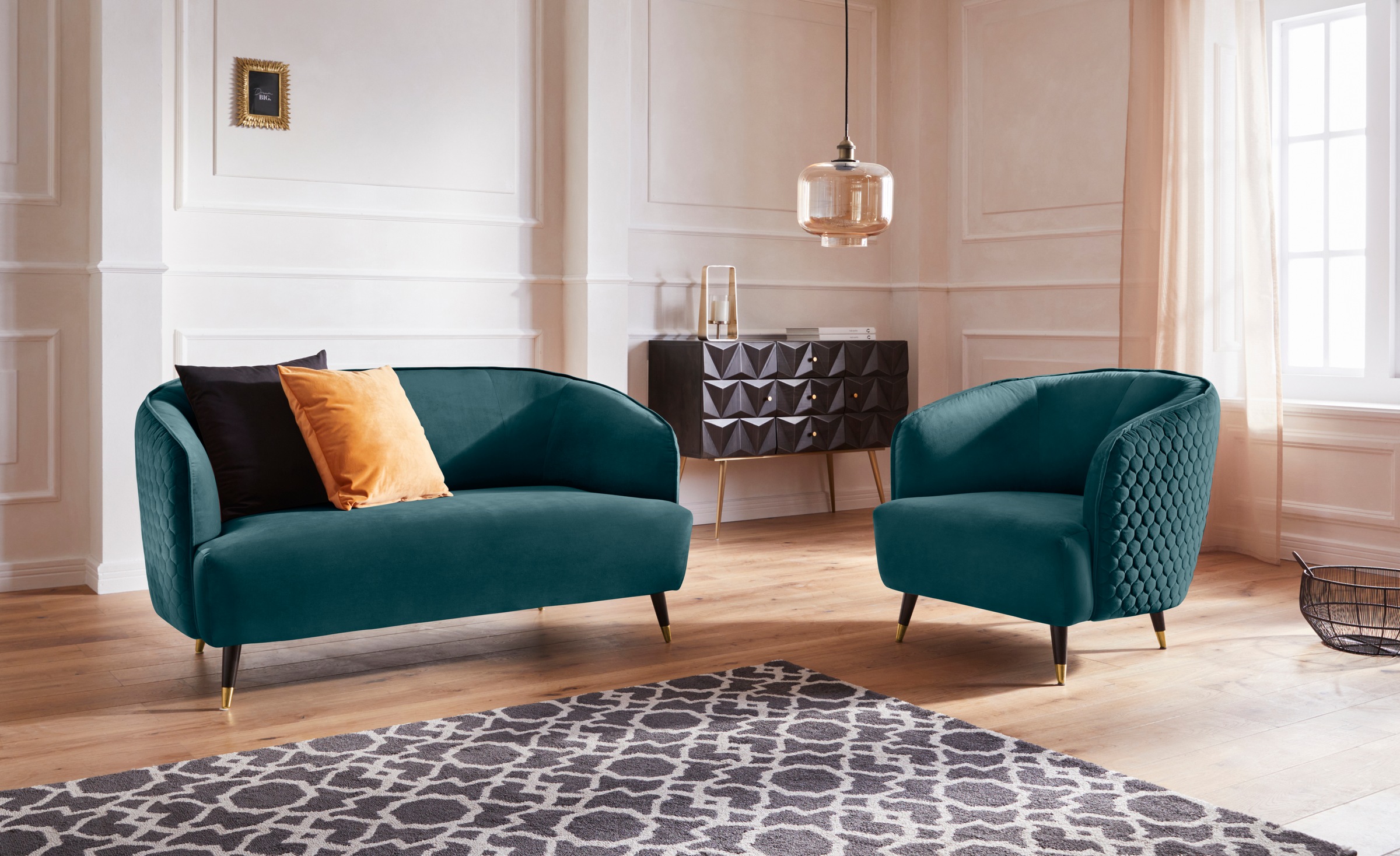 Home affaire Sessel »Oradea Cocktailsessel« mit eleganter Steppung auf Rück günstig online kaufen