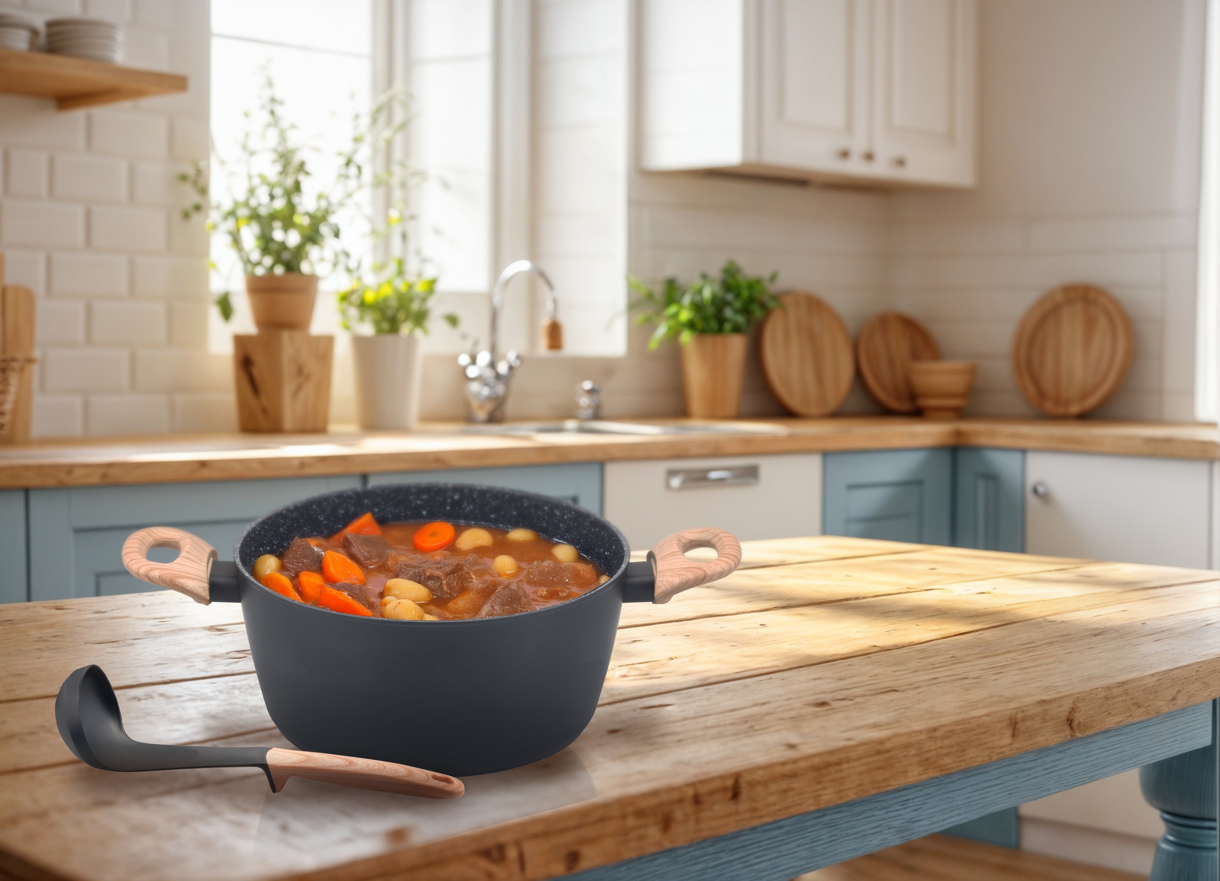 my home Topf-Set »Genlis«, Aluminium, (Set, 12 tlg., Kochtopf 16/20/24 cm, günstig online kaufen