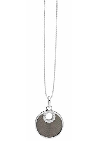 Silberkette »Shiny circles, ST1753«, mit Zirkonia und Perlmutteinlage
