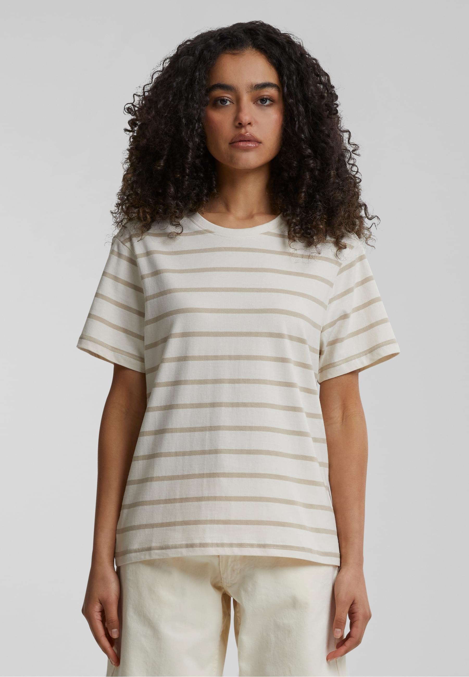 URBAN CLASSICS T-Shirt »Urban Classics Damen Ladies Striped Boxy Tee« 1 Stk. tlg.