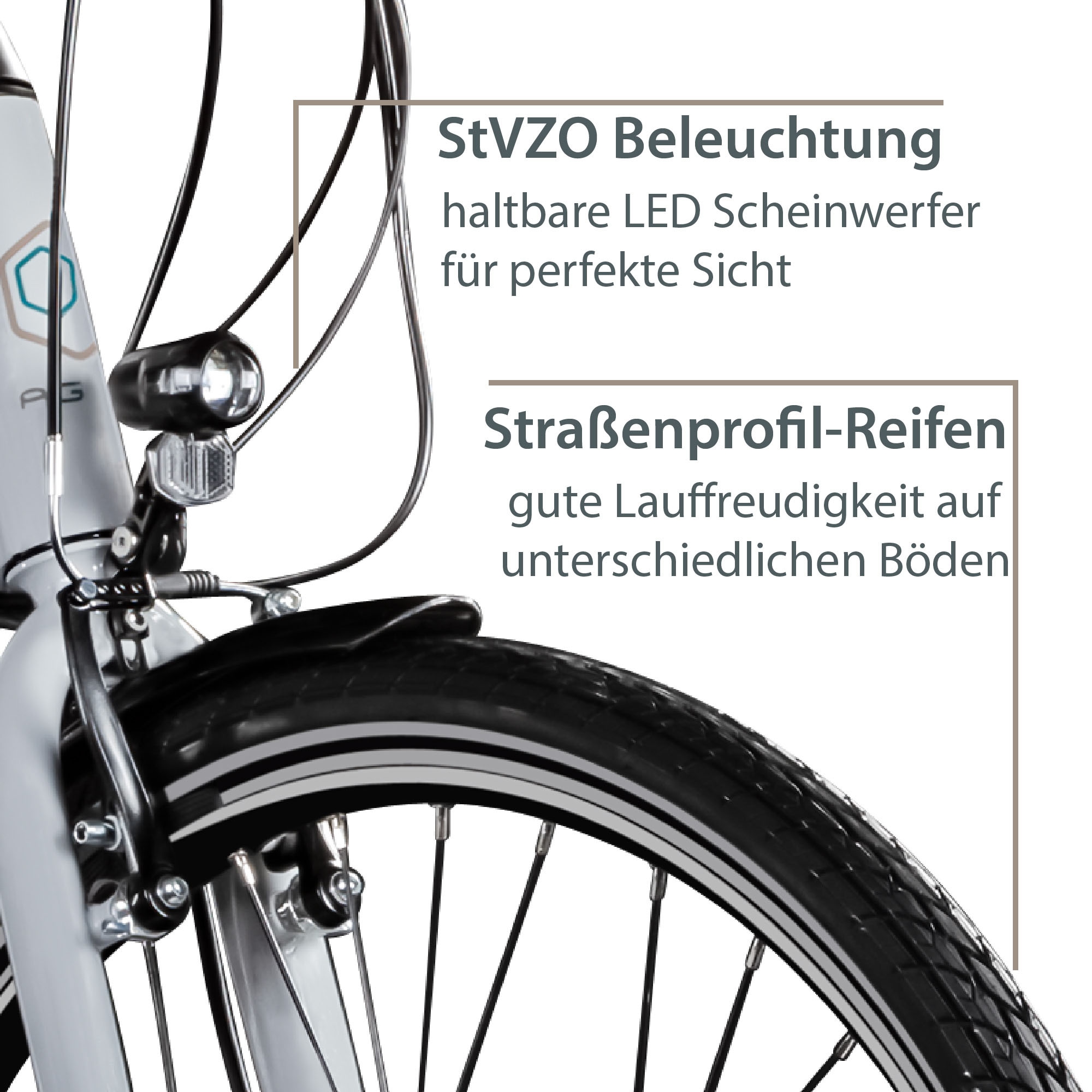 AGON E-Bike »Aurora«, 3 Gang, Frontmotor 250 W, Pedelec, Elektrofahrrad für Damen u. Herren
