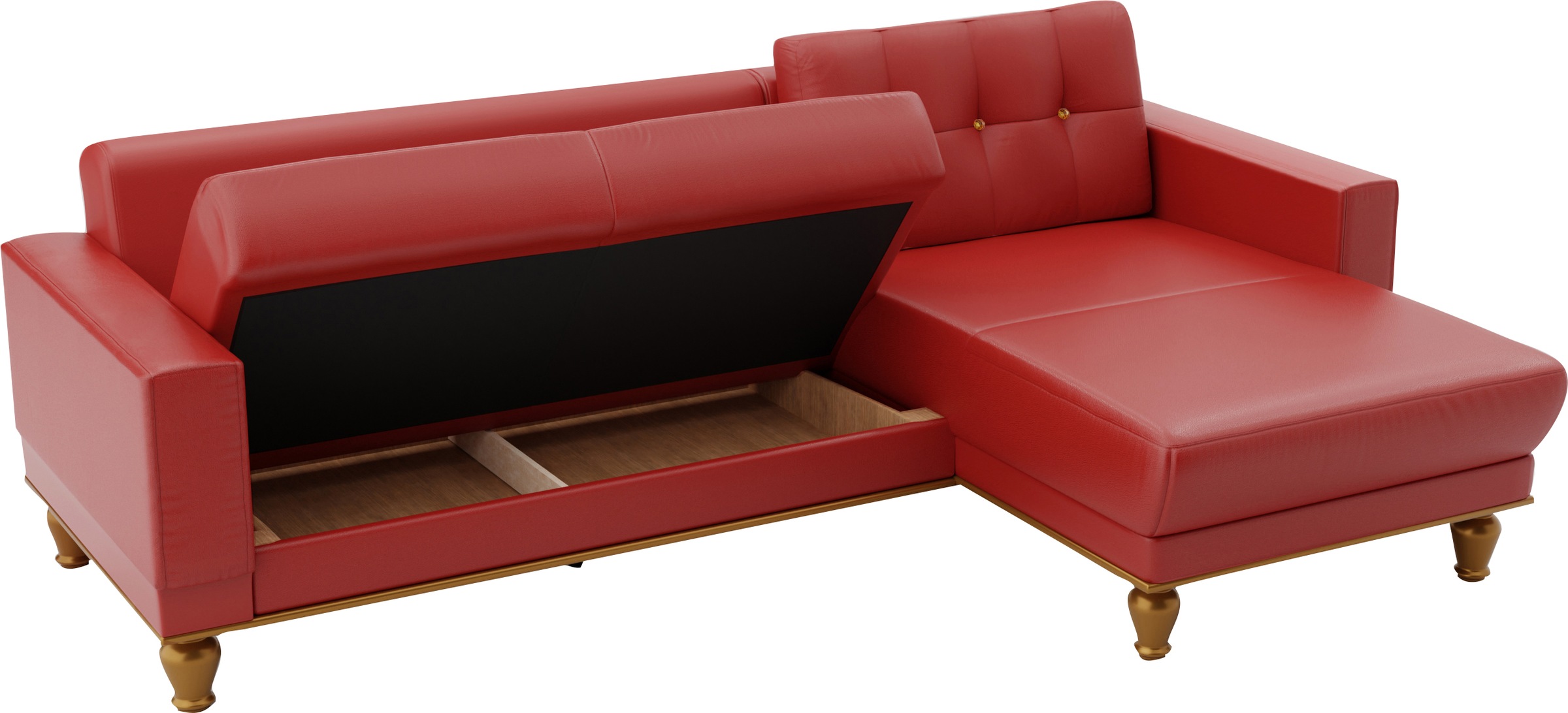 sit&more Ecksofa »Orient 5 L-Form«, mit Strass-Stein, wahlweise mit Bettfunktion und Bettkasten