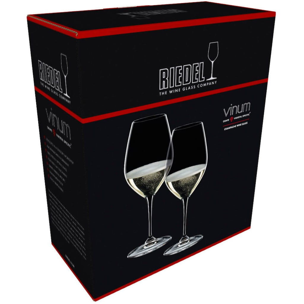 RIEDEL THE WINE GLASS COMPANY Champagnerglas »Vinum«, (Set, 2 tlg., CHAMPAGNER WEIN GLAS)