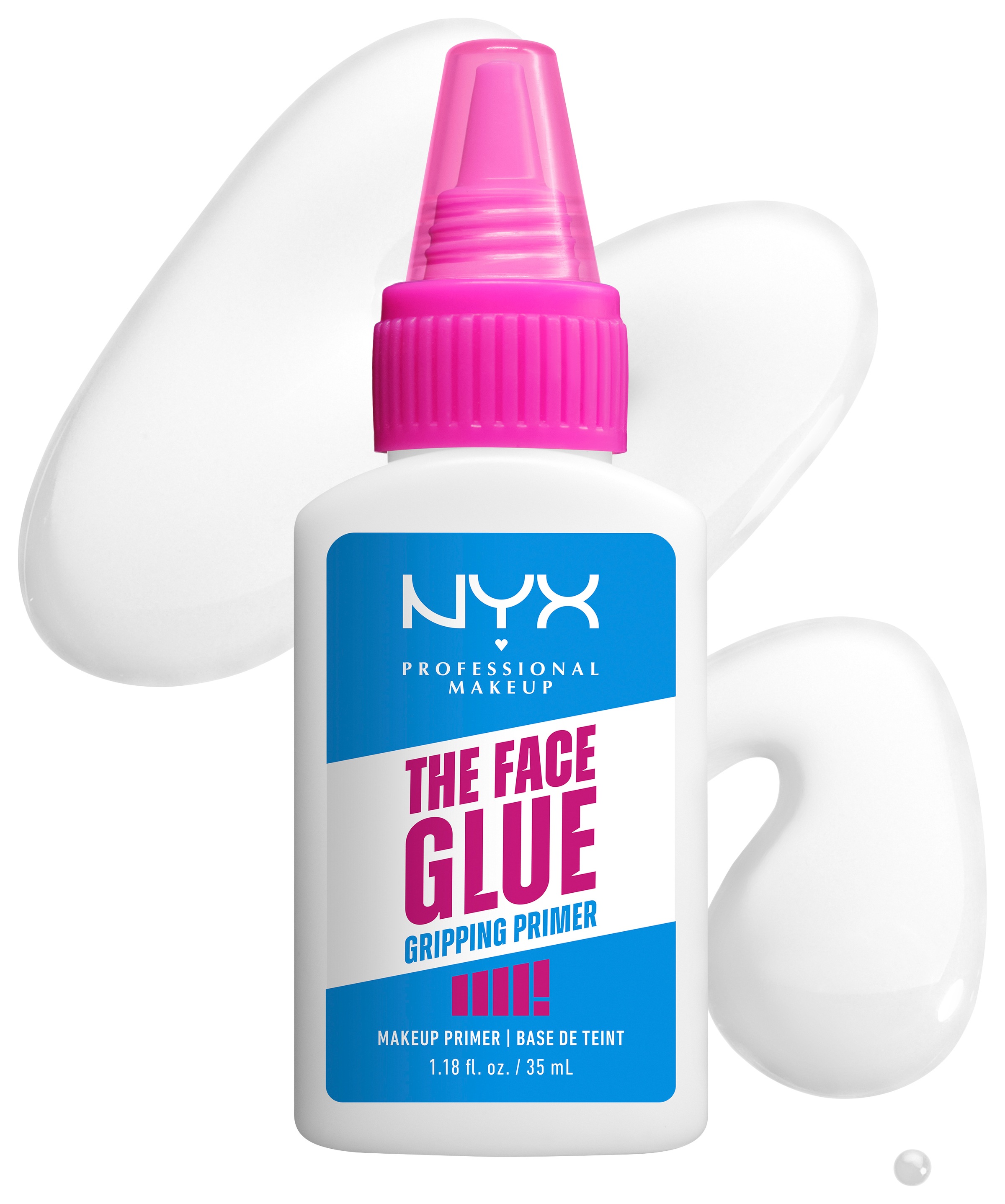 NYX Primer »NYX Professional Makeup The Face Glue Primer«, Sorgt für langanhaltendes Make-up, transparent, keine Rückstände.