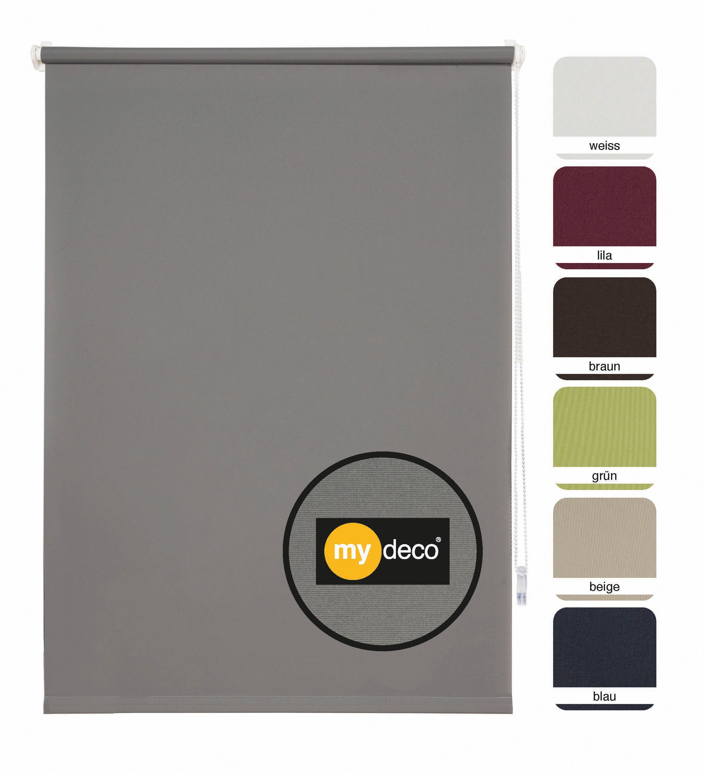 mydeco Seitenzugrollo »Win«, Lichtschutz, mit Bohren, freihängend, ab Breite 120cm