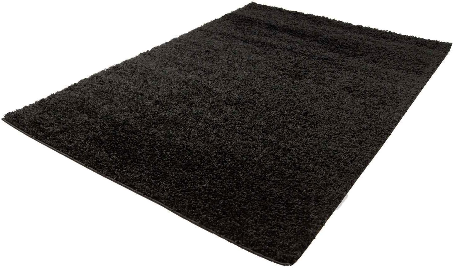 Carpet City Hochflor-Teppich »Shaggi uni 500«, rechteckig, 30 mm Höhe, Läufer, Shaggy, Uni, Langflor, weich, Wohnzimmer, Schlafzimmer, Kinder
