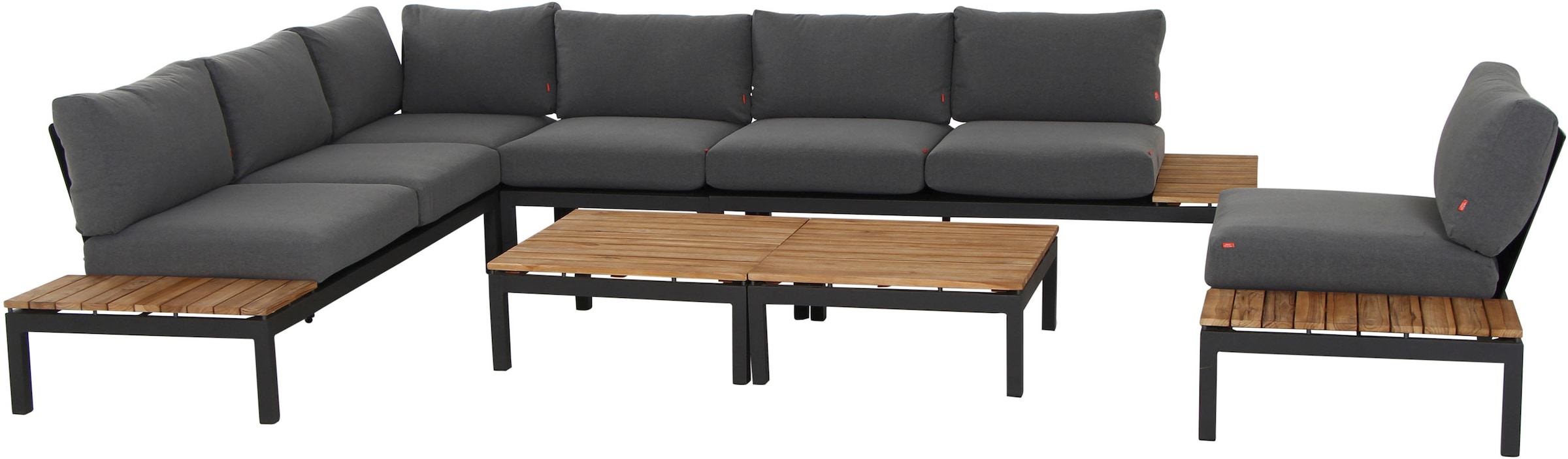 Siena Garden Gartenlounge-Set »Alvida« Set, 15 Stk. tlg. best. aus 2 Sofas, günstig online kaufen