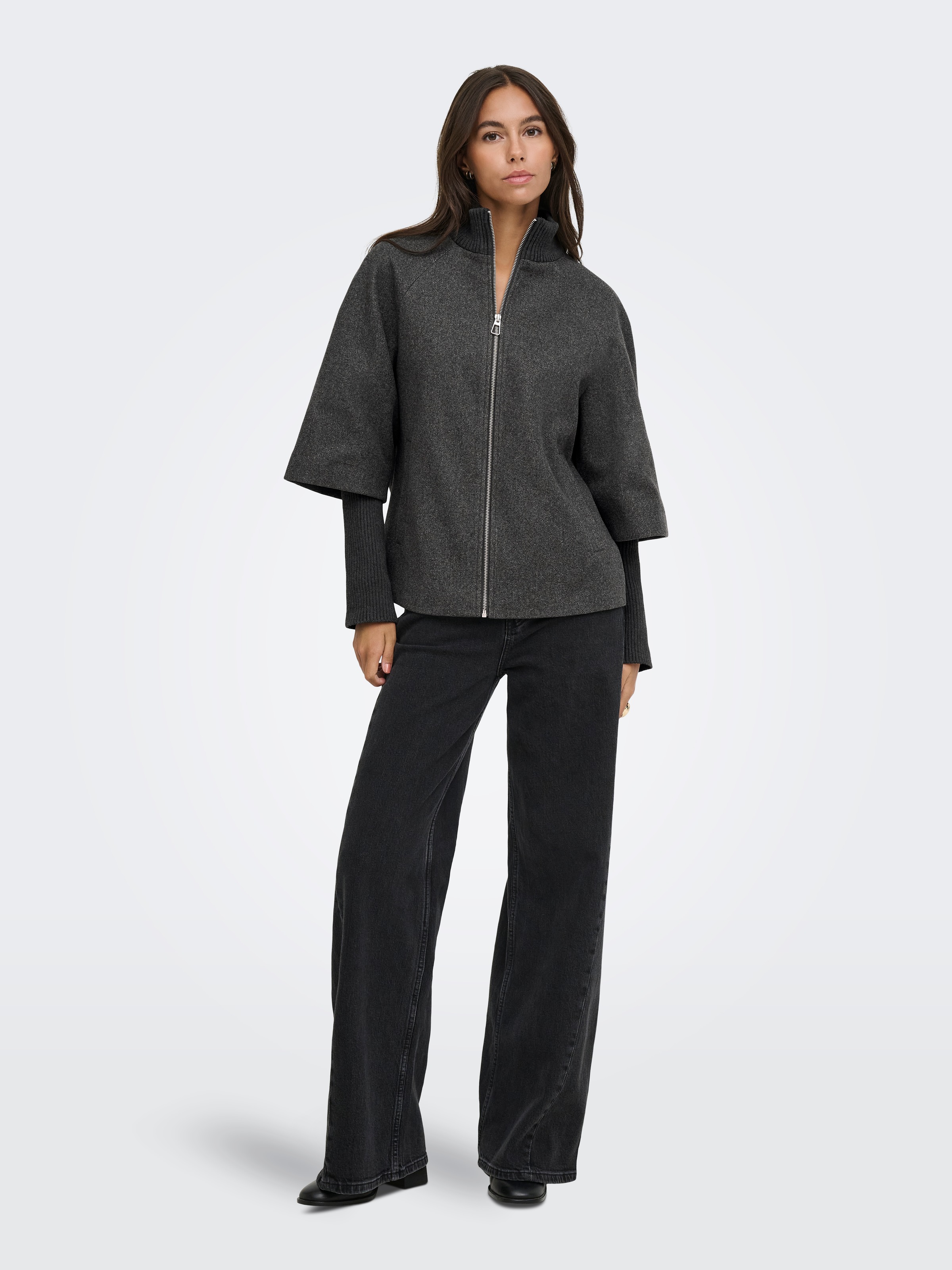 JDY Kurzjacke »JDYMEMORY RIB SHORT JACKET OTW NOOS« Kunstfaser