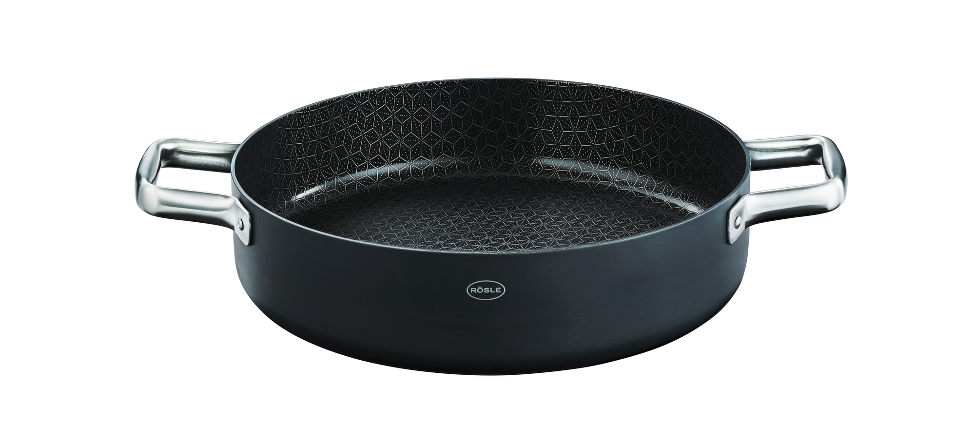 RÖSLE Servierpfanne »EBONIC Ø 28 cm, ProNero« Edelstahl 1 tlg. für alle Herdarten geeignet, inklusive Induktion