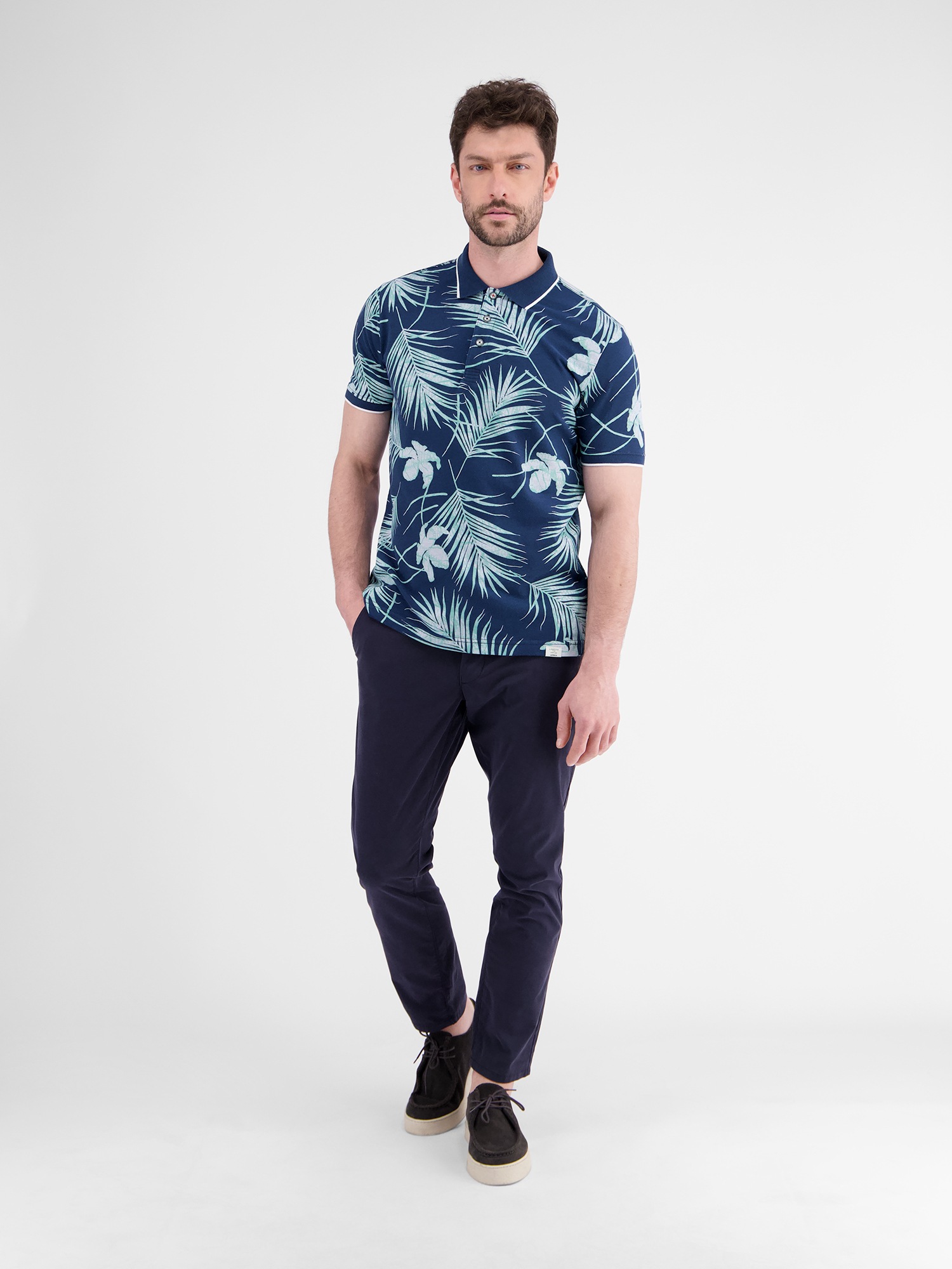 LERROS Poloshirt »LERROS Modisches Poloshirt, sommerlich gemustert«