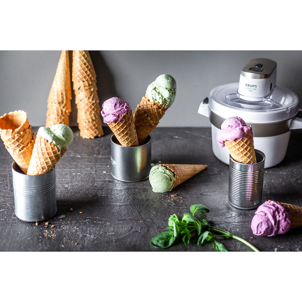 Krups Eismaschine »GVS241 Venice Perfect Mix«, 1,6 l, 6 W, 1,6L Kapazität für 1L Eis, ohne Kompressor, inkl. Rezeptheft + Löffel