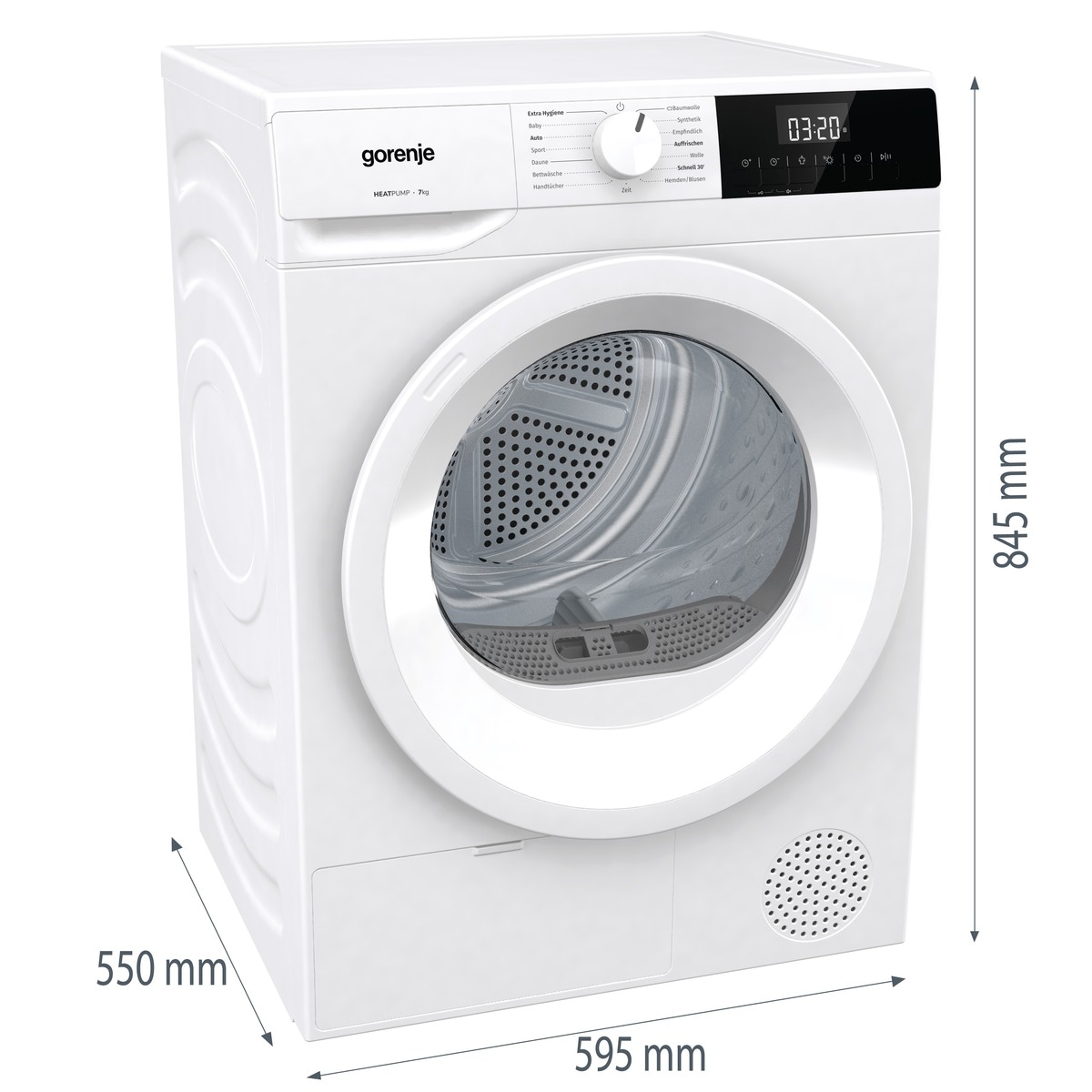 GORENJE Wärmepumpentrockner »DHNE 72«, TwinAir - für gleichmäßiges Trocknen