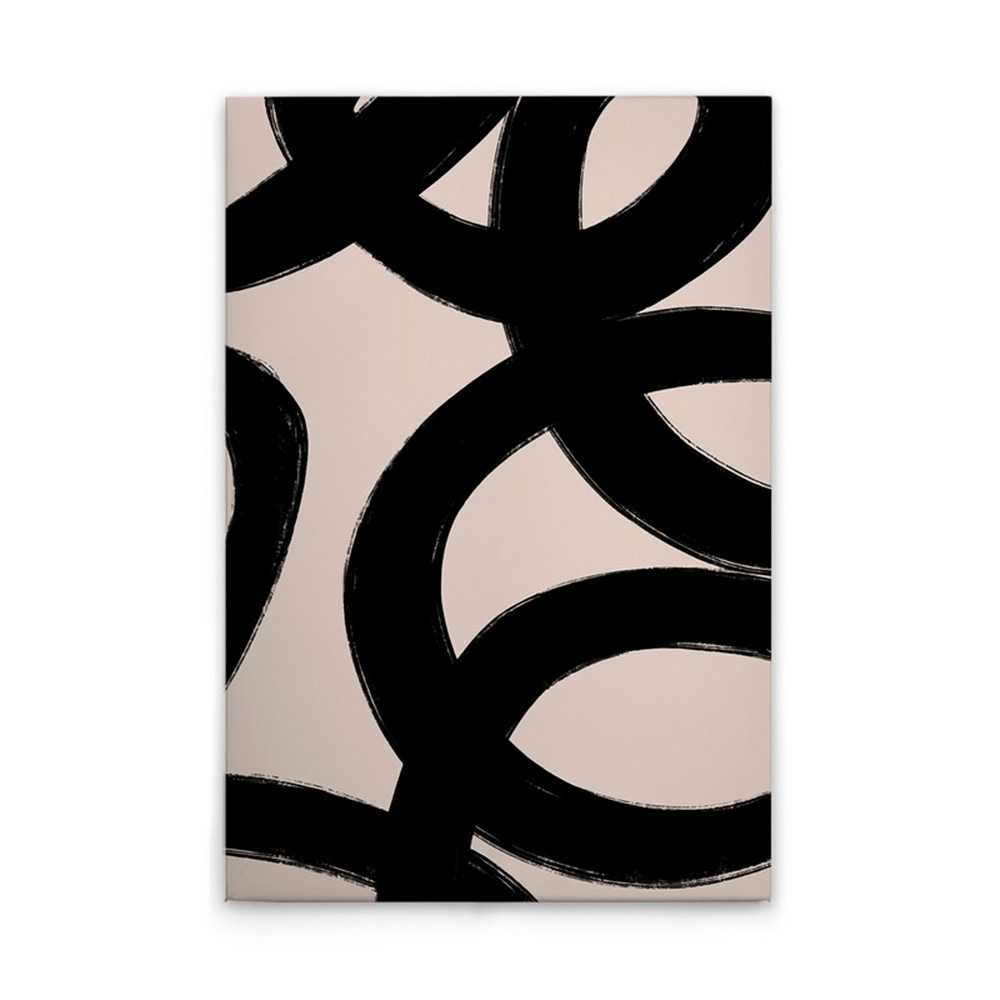 A.S. Création Leinwandbild »Brushstroke 3 - Wandbild Creme Schwarz Keilrahm günstig online kaufen