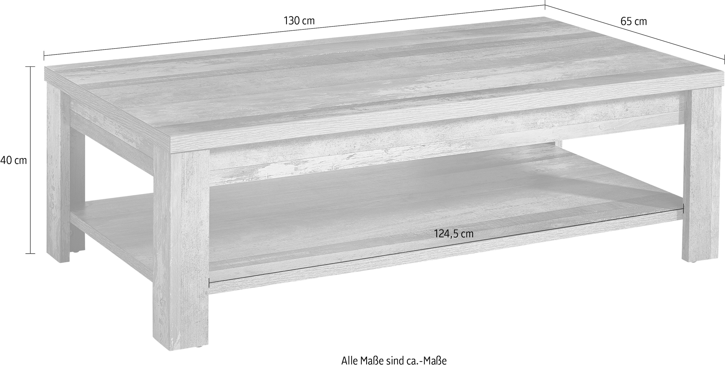 Innostyle Couchtisch »BONANZA«, 1 Ablage