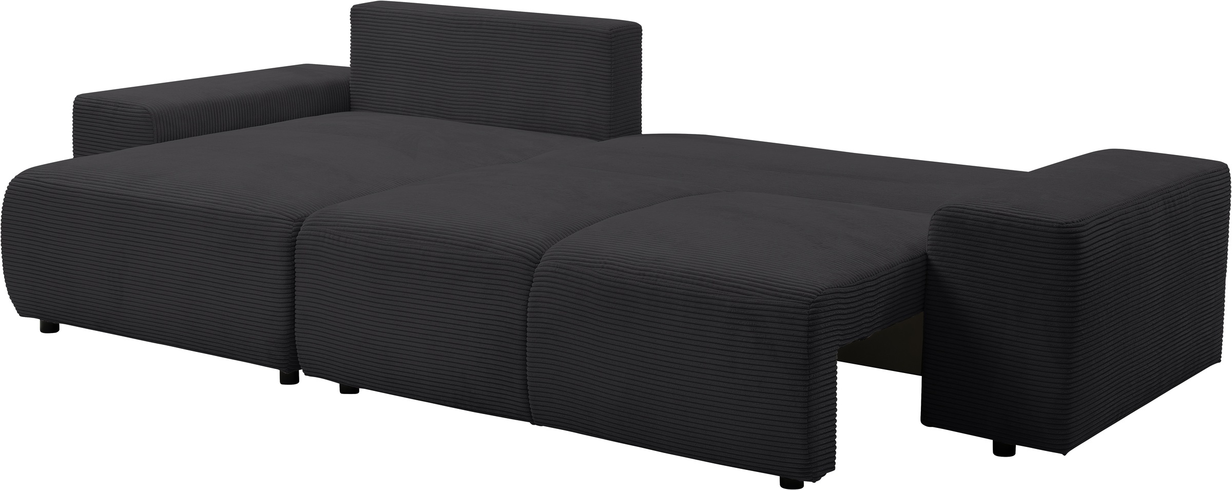 WERK2 Ecksofa »Riwa, modernes Sofa zum Kuscheln und Entspannen, Breite 300cm, L-Form«, Trendiges Ecksofa mit vielen Kissen, Schlaffunktion & Bettkasten