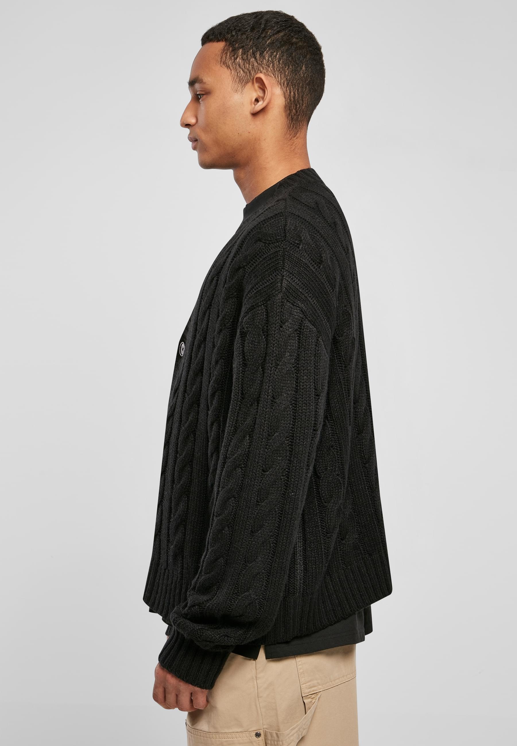 URBAN CLASSICS Strickjacke »Urban Classics Herren Boxy Cardigan« 1 Stk. tlg.