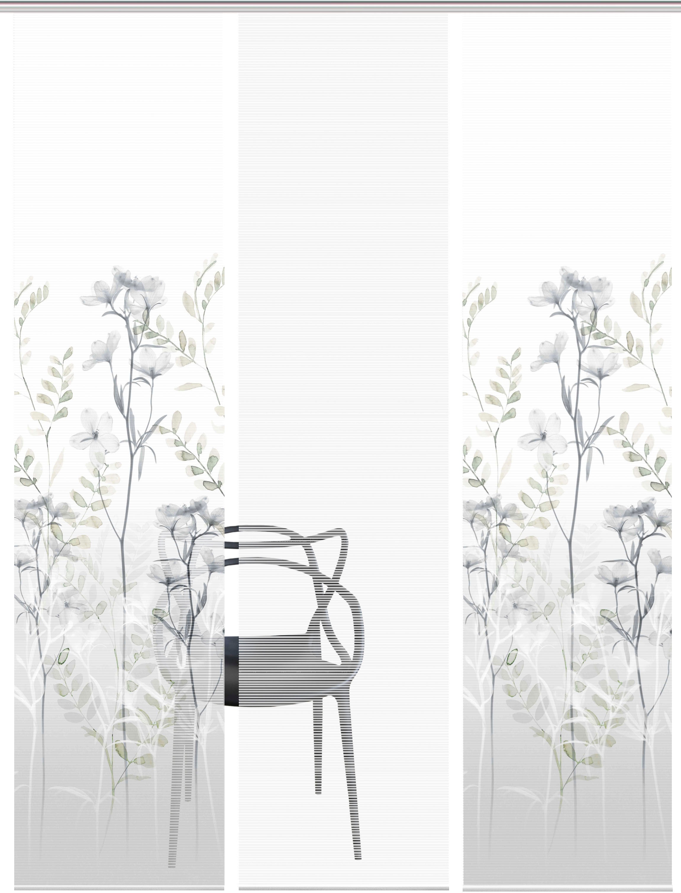 Vision S Schiebegardine »HELVIN 3er SET« Paneelwagen 3 Stk. tlg. Schiebevorhang Digidruck 3er Set HELVIN