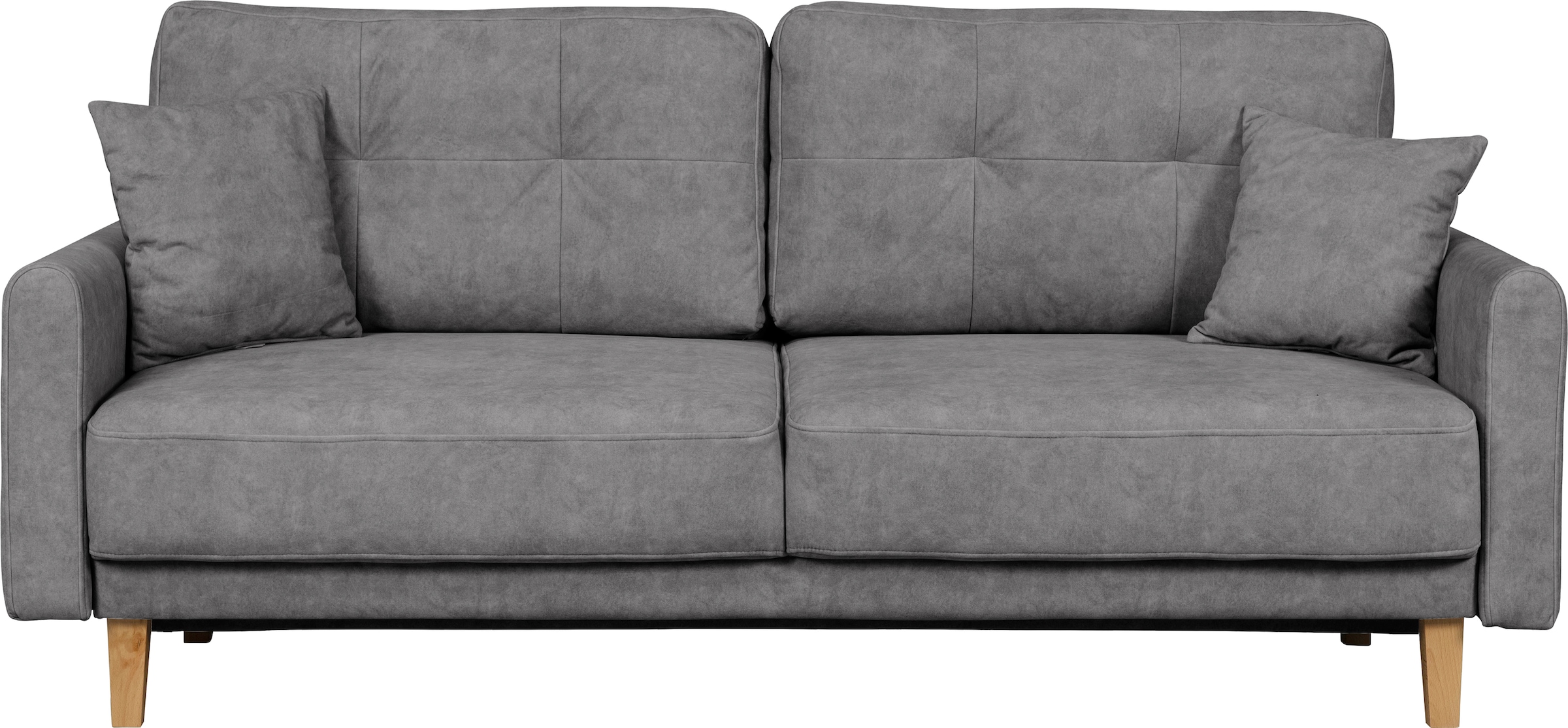 Home affaire 2-Sitzer »TRIPLO mit Wellenunterfederung, Maße B/T/H: 165/100/89 cm«, Sofa mit Steppung im Rückenbereich, incl. Rückenkissen und Zierkissen