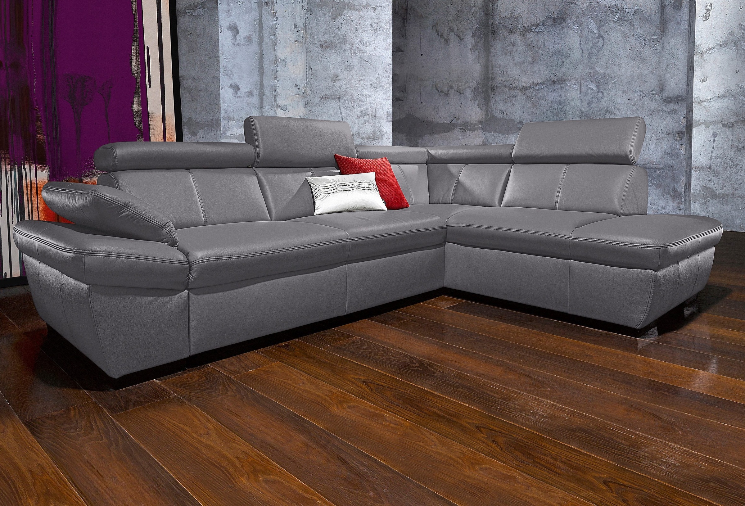exxpo - sofa fashion Ecksofa »Salerno, Funktionssofa, hoher Sitzkomfort, Br günstig online kaufen