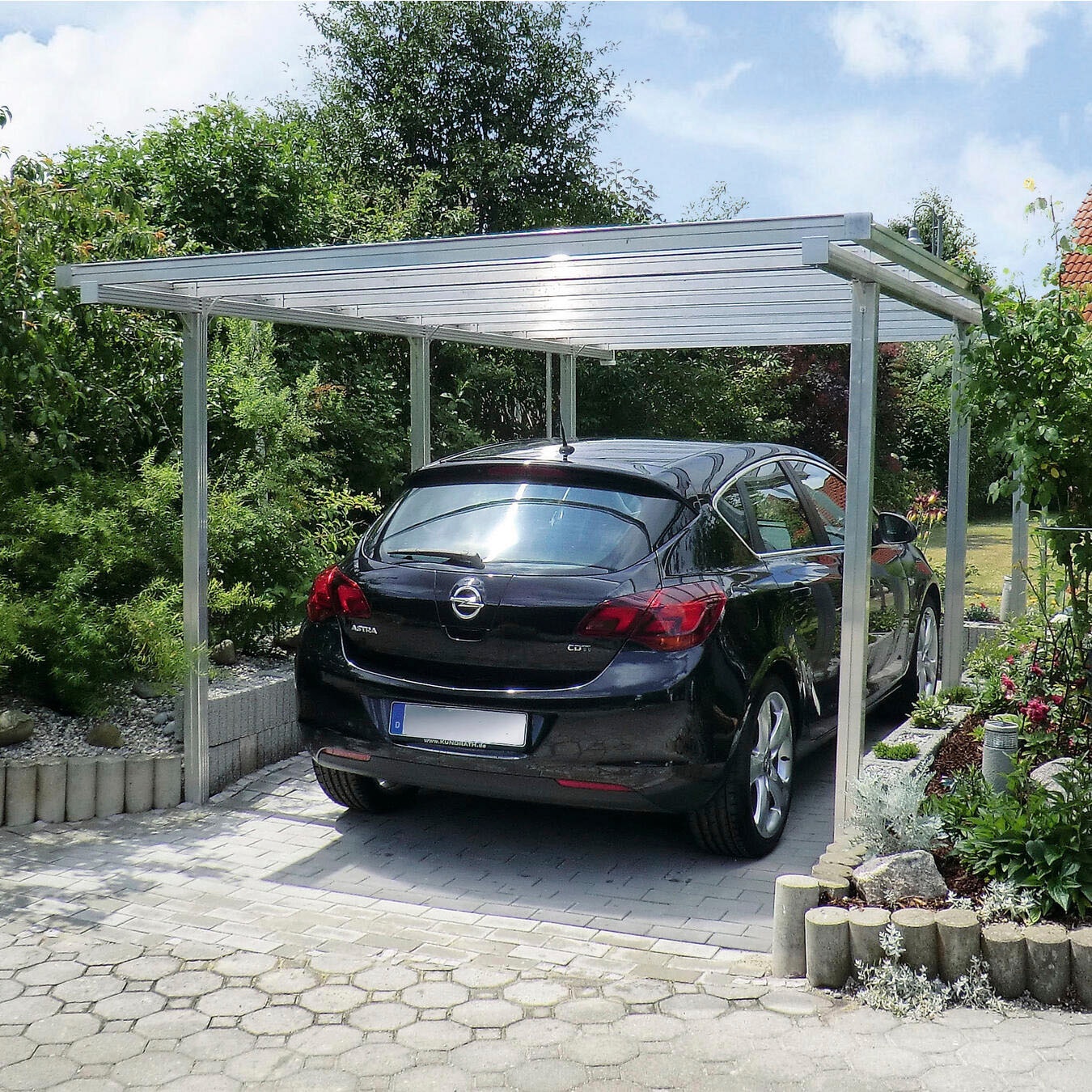 Beckmann Einzelcarport »CPTA«, Aluminium, 270 cm, Alu natur
