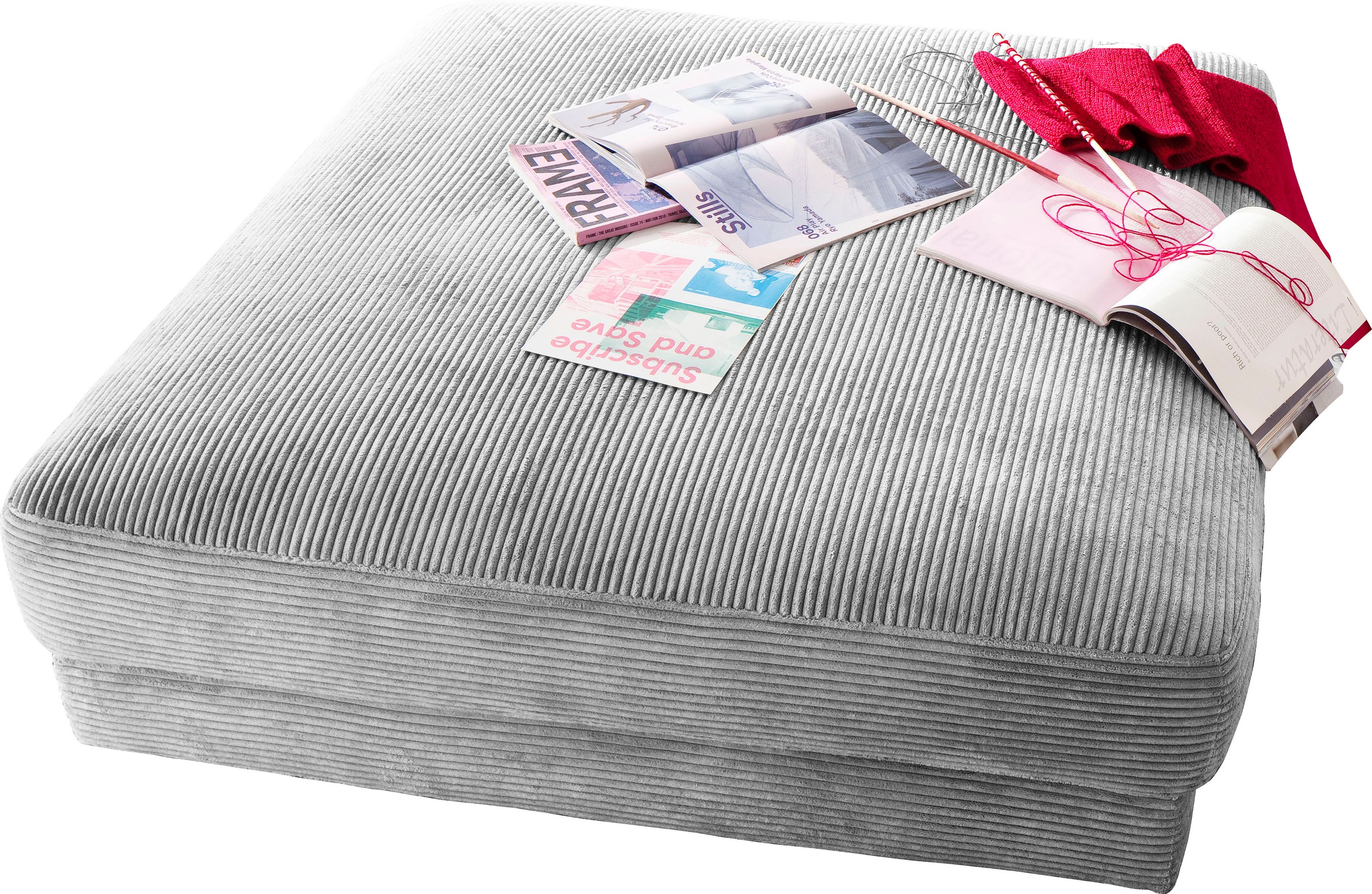 Places of Style Hocker »Enisa«, passend zum "Enisa"-Sofa, Bezug in Cord