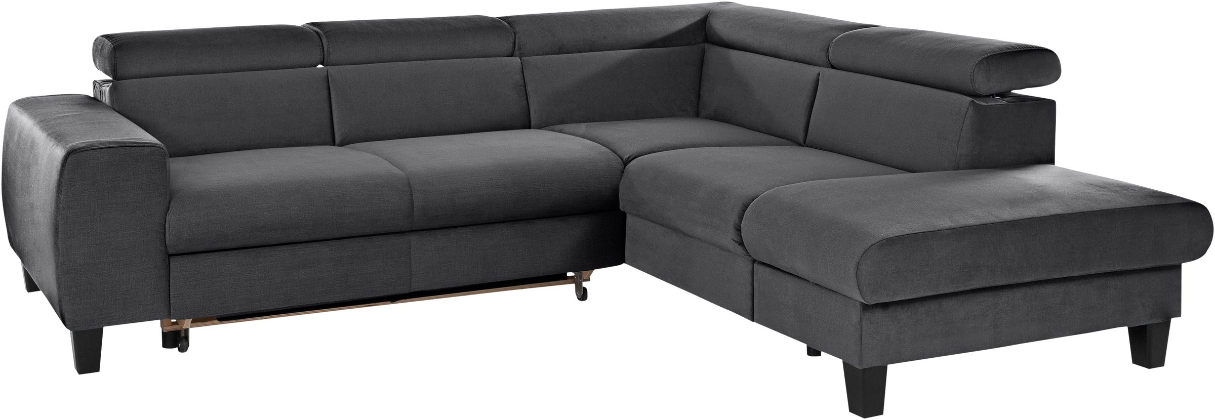 COTTA Polstergarnitur »Morven L-Form«, (Set), Set bestehend aus: Ecksofa mit Kopfteilverstellung & Hocker