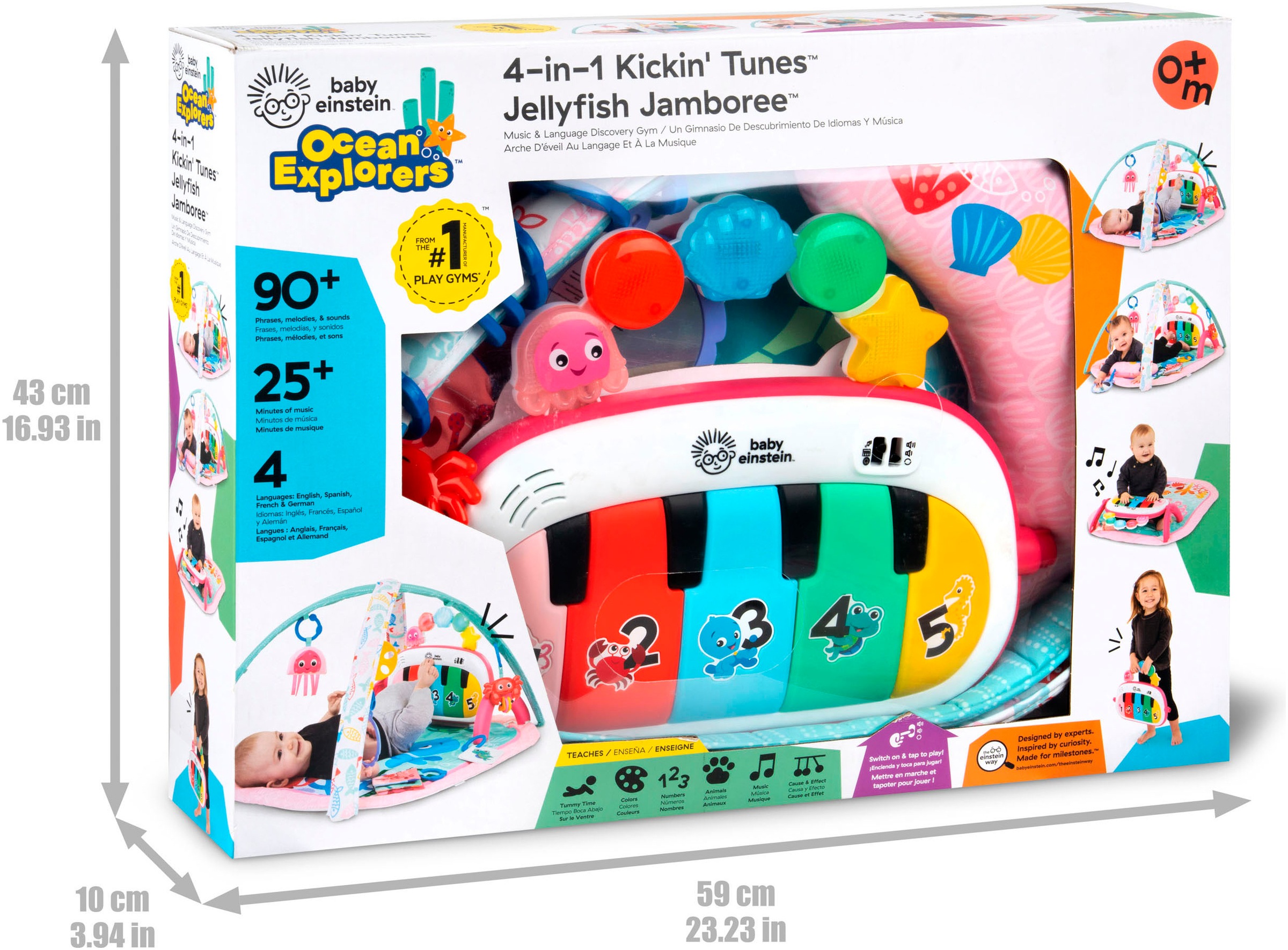 Baby Einstein Spielbogen »4-in-1 Kickin’ Tunes Jellyfish Jamboree Music & Language Discovery Gym«, mit Soundeffekt