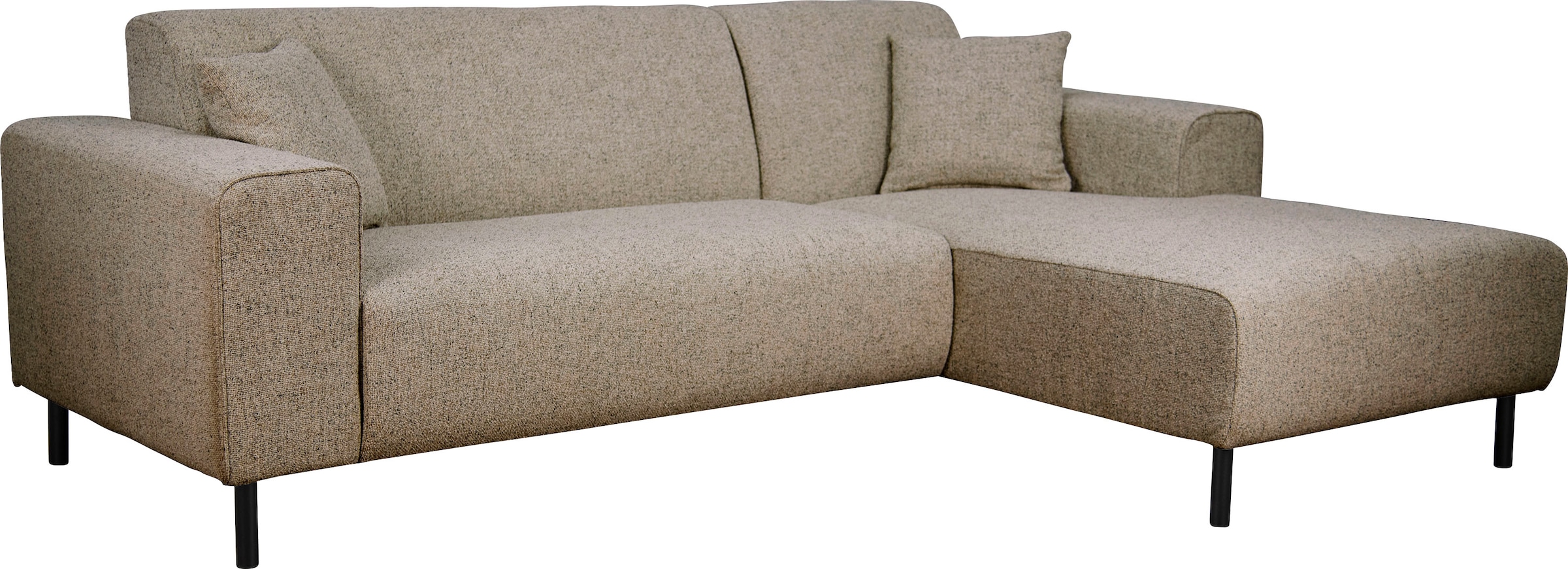 Home affaire Ecksofa »ARROS L-Form mit Wellenunterfederung, Maße B/T/H: 235/163/81 cm«, incl. Zierkissen, mit Recamiere rechts/links bestellbar, auch in Cord