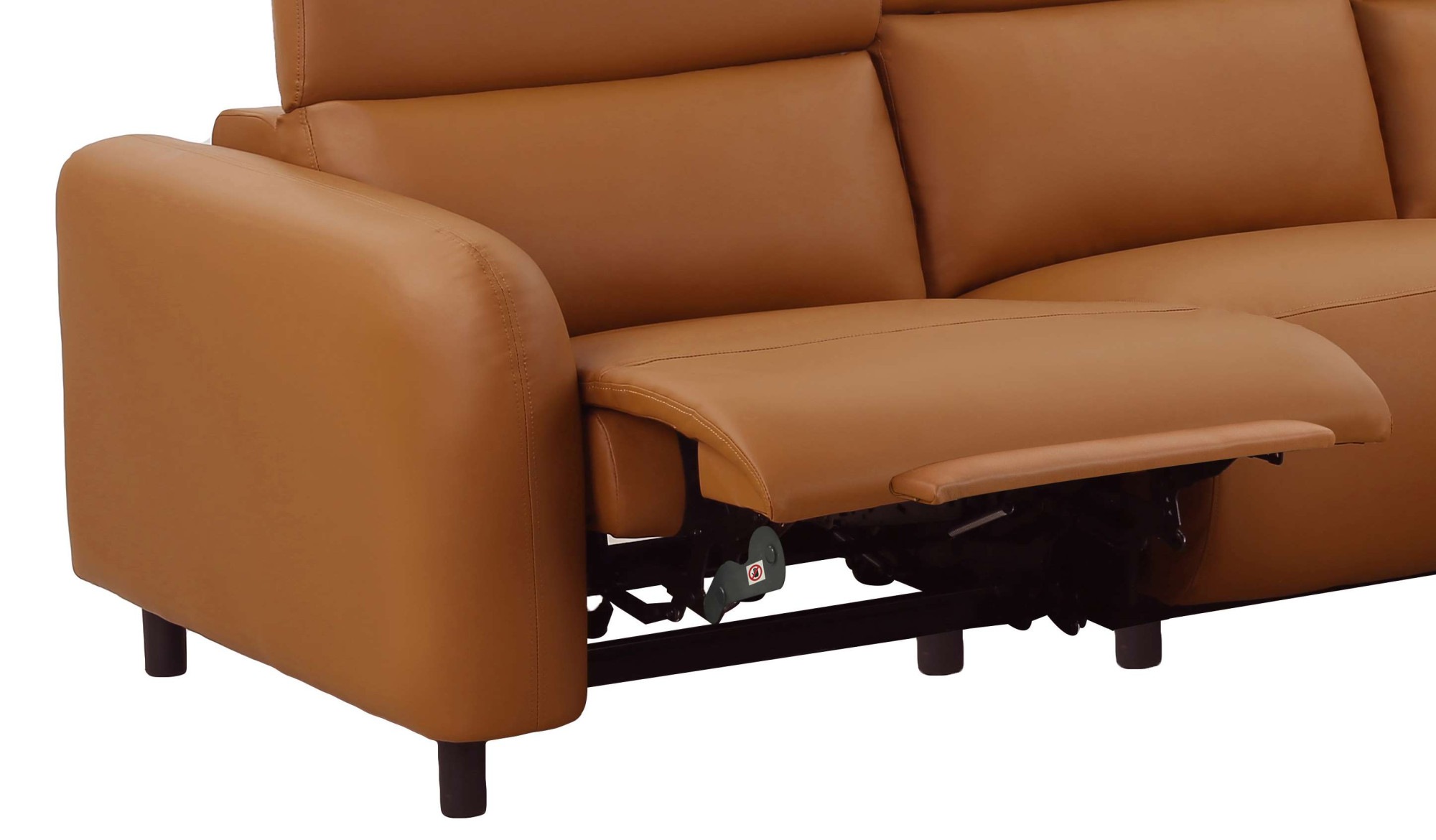 Home affaire Ecksofa »SKAANE Kunstleder, L-Form, 274 cm, manuelle u. elektrische Funktion,«, rundes Design, Kopfteilverstellung, Federkernpolsterung