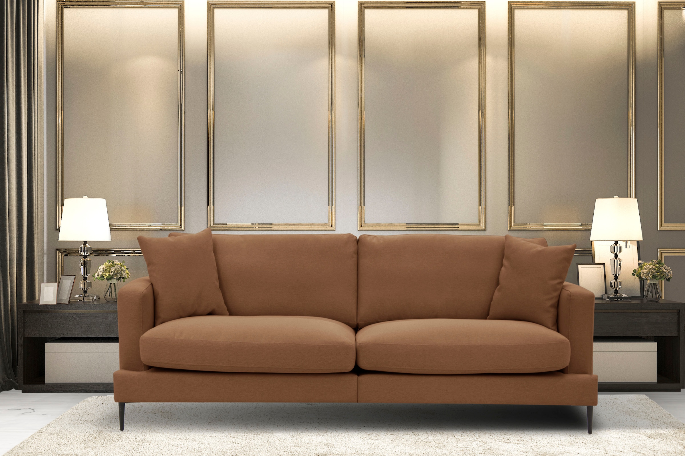 Home affaire 3-Sitzer »Cozy elegantes Designsofa, Maße B/T/H: 211/97/80 cm« günstig online kaufen