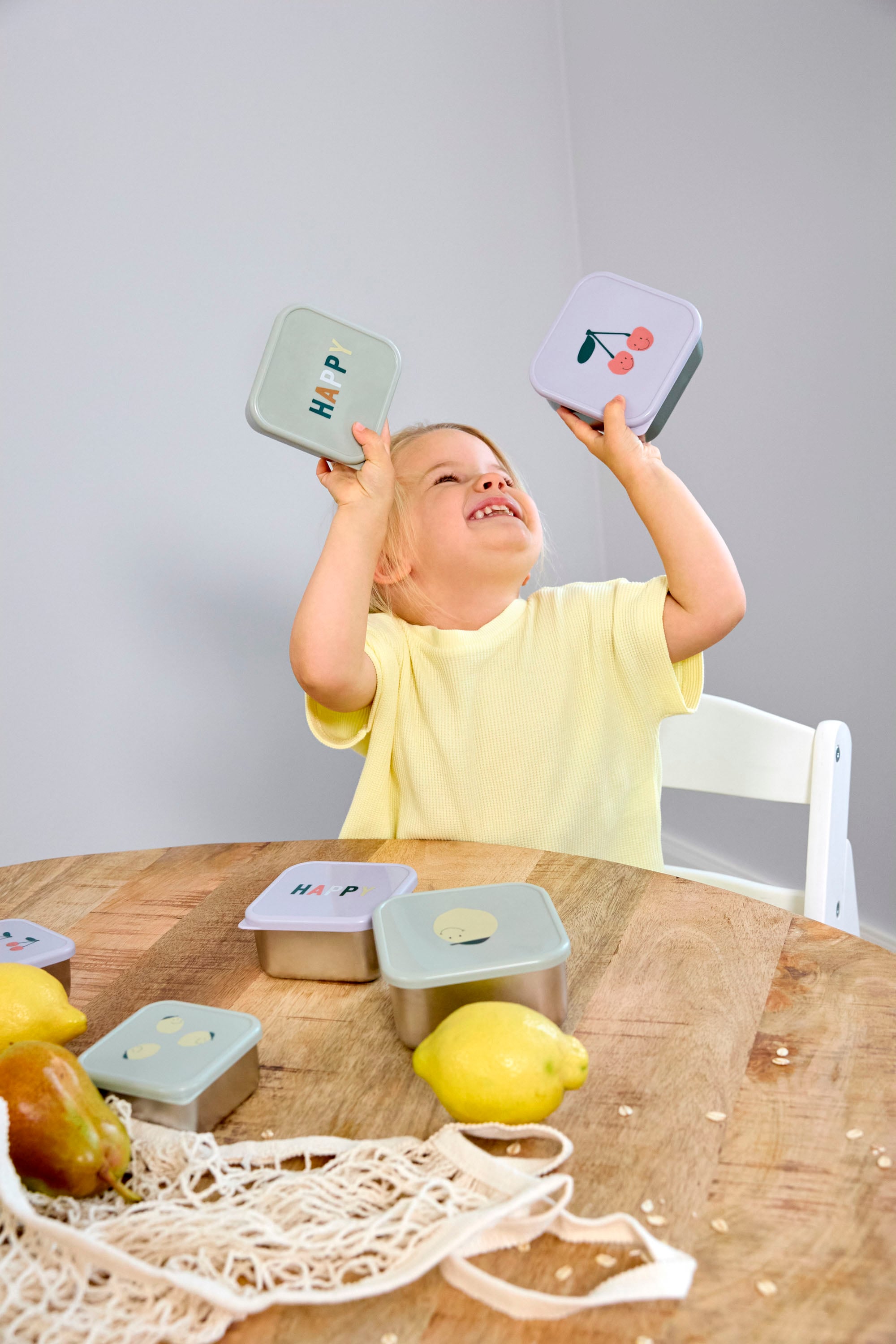 LÄSSIG Lunchbox »Happy Fruits, Cherry«, (Set, 3 tlg.)