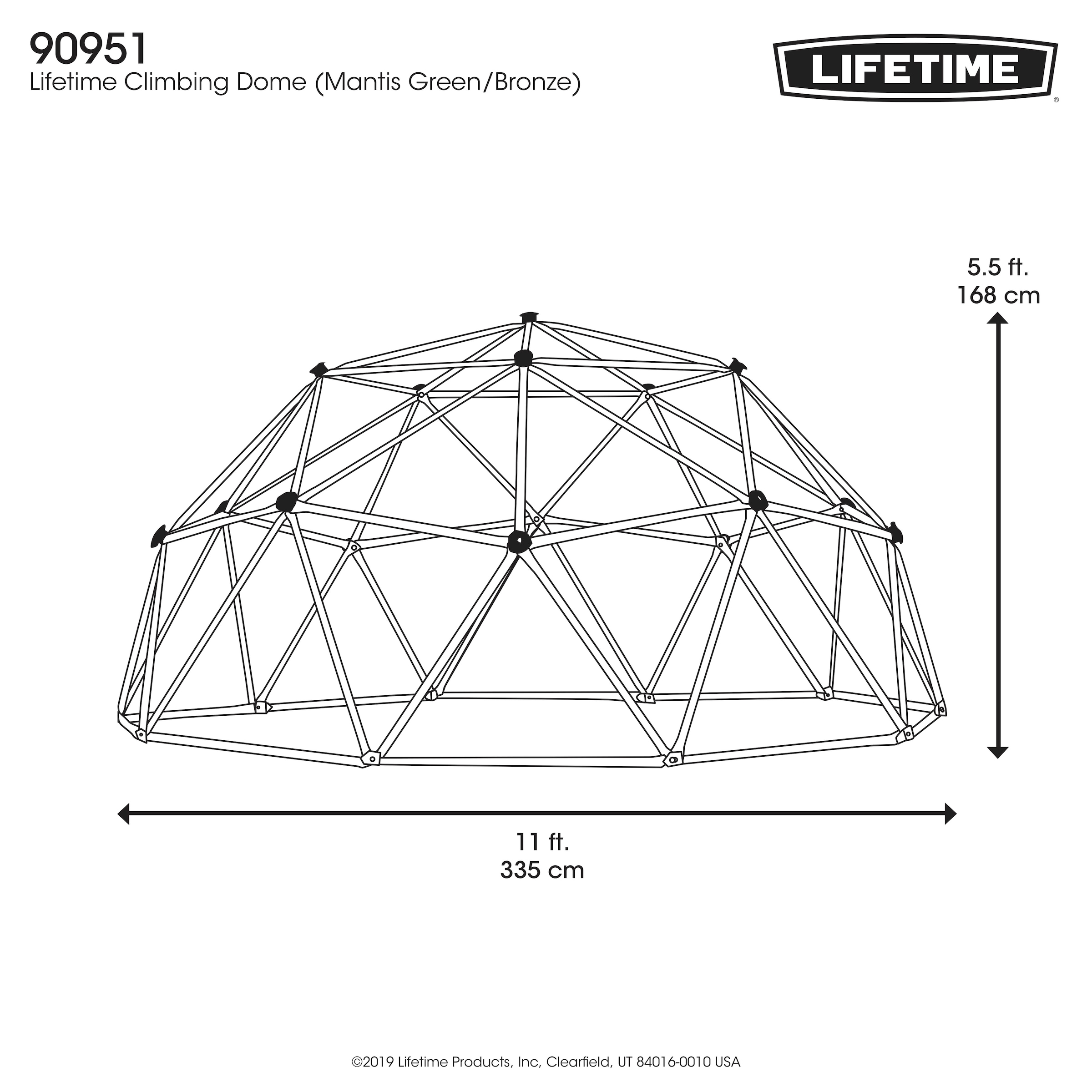 Lifetime Klettergerüst »Lifetime Geodome«, ØxH: 334x168 cm