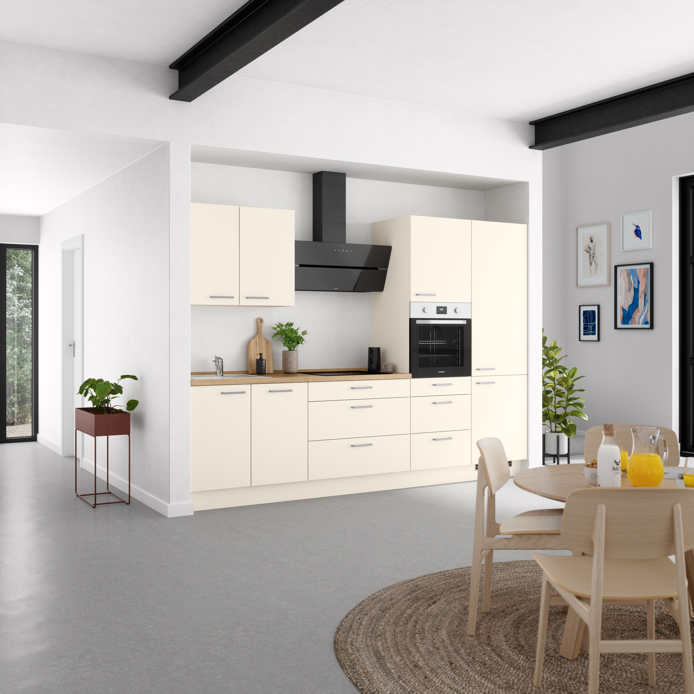 nobilia® Küchenzeile »"Touch II"«, vormontiert, Ausrichtung wählbar, Breite 300 cm, wahlw. mit E-Geräten