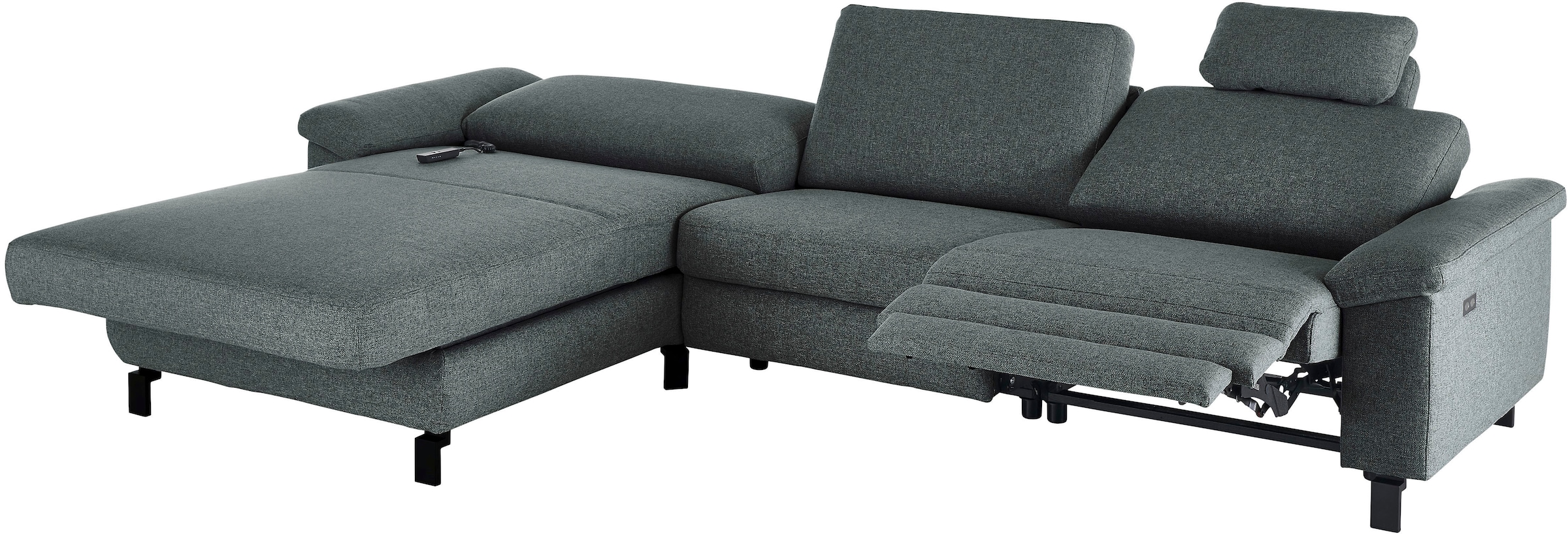3C Candy Ecksofa »Mainau L-Form«, Relaxfunktion im 1,5-Sitzer, motorische Schlaffunktion in Longchair