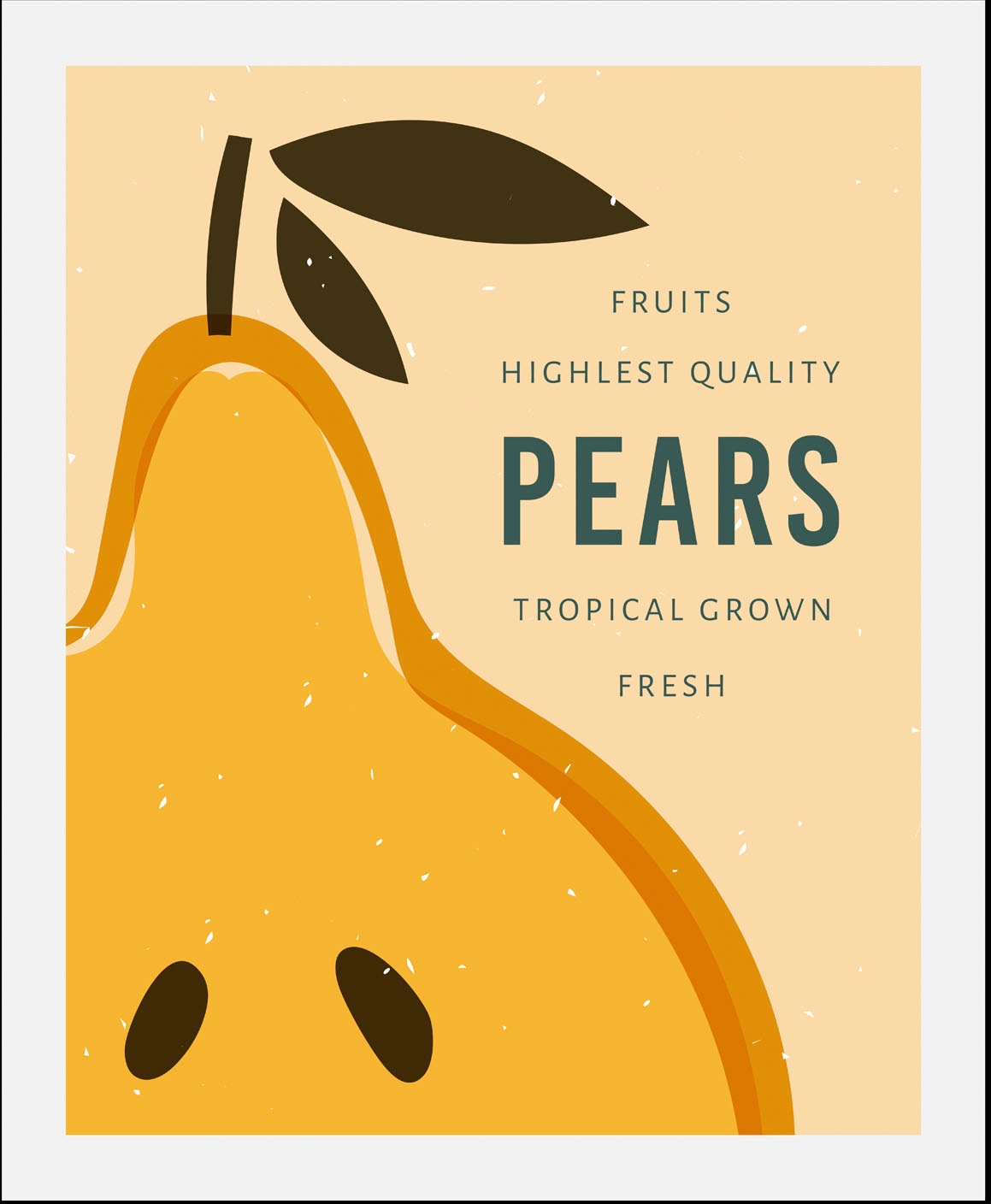 queence Bild »Pears«, Obst-Obst Bilder-Schriftzug-Kunst-Abstrakt-Essen-Lebe günstig online kaufen