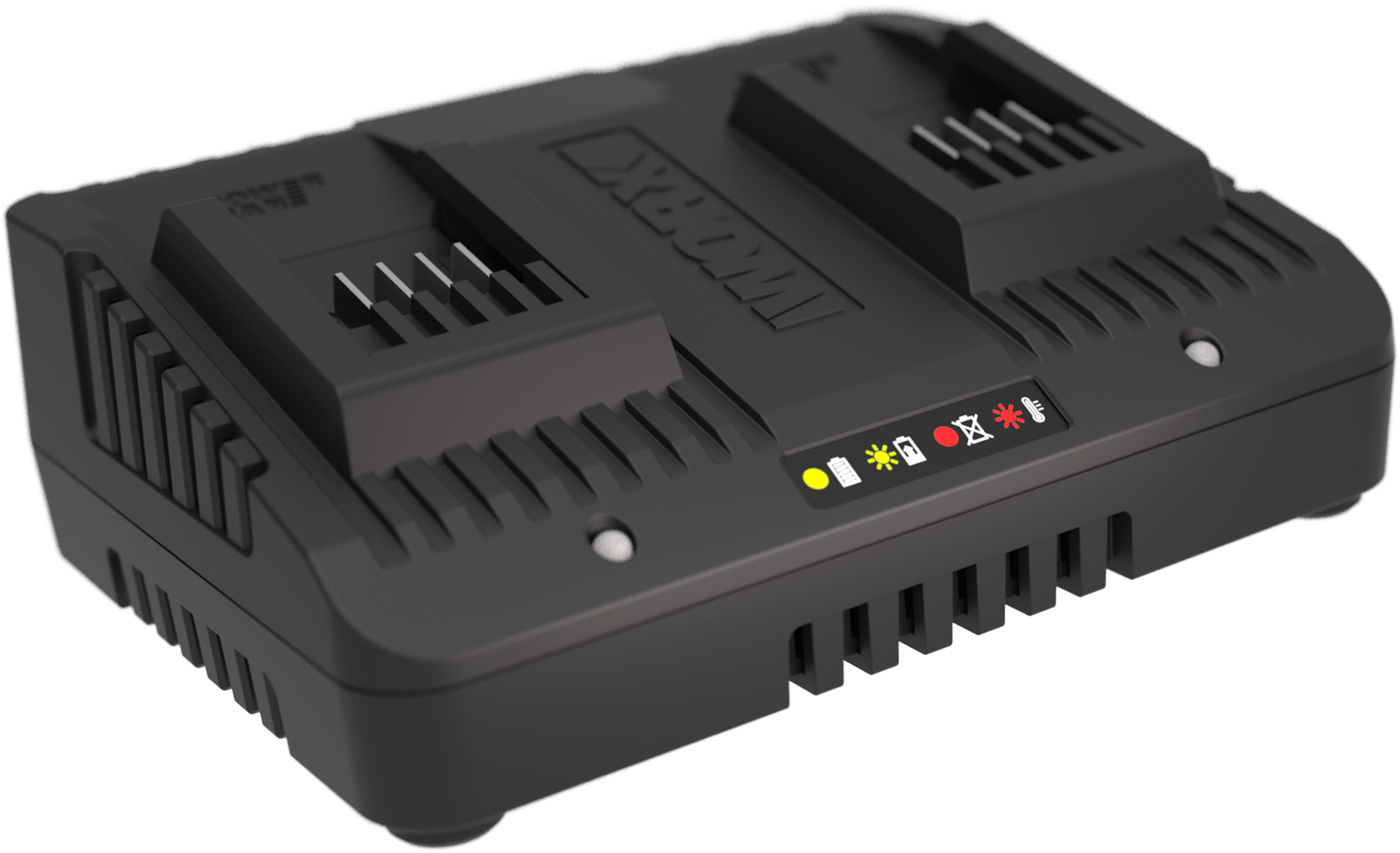 Worx Akku-Ladestation »Dual-Ladegerät WA3772« 2.000 für alle WORX PowerShare Akkus, gleichzeitige Aufladen von 2 Akkus