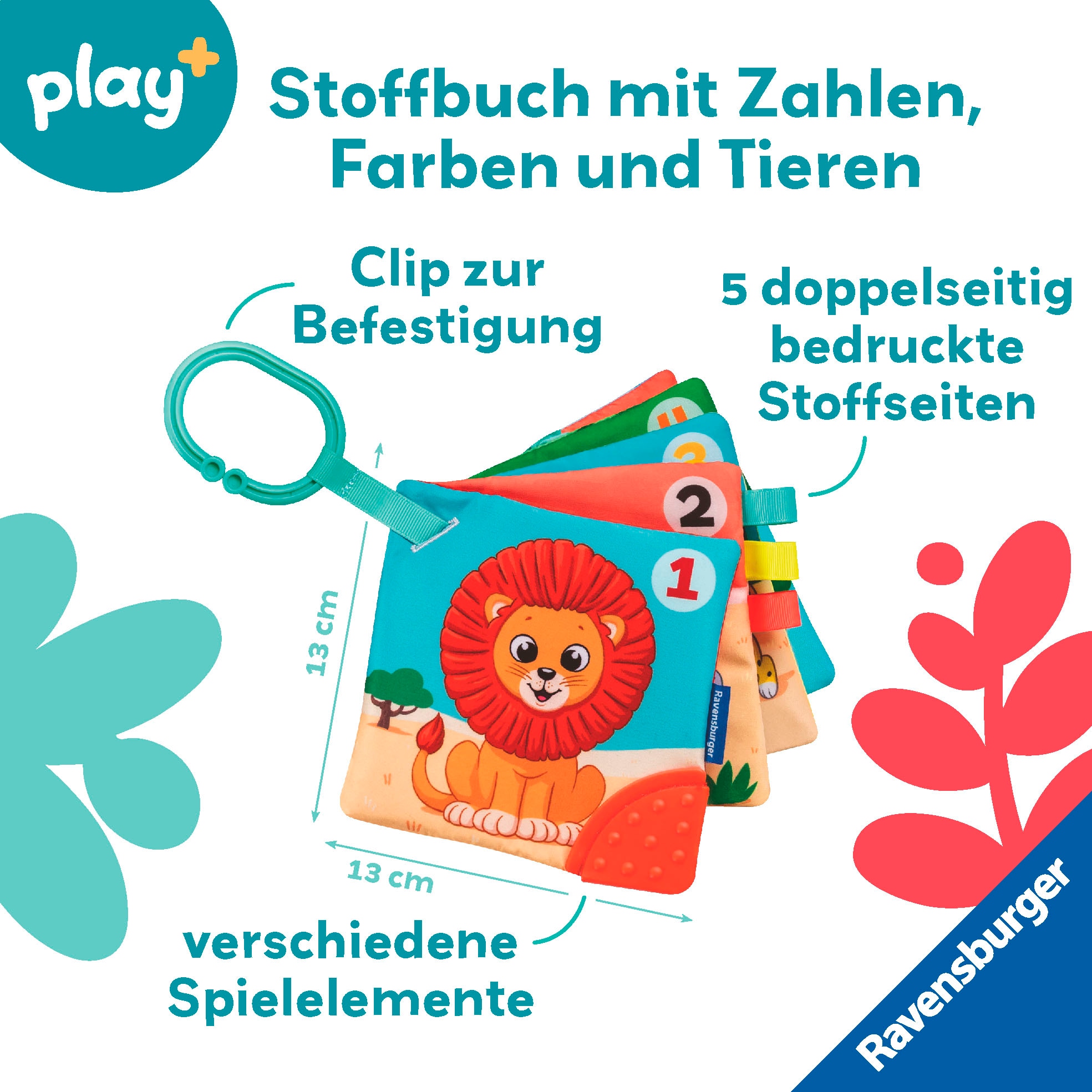 Ravensburger Greifspielzeug »Play+ Mein allererstes Spielbuch: Zahlen und Farben (Stoffbuch)«