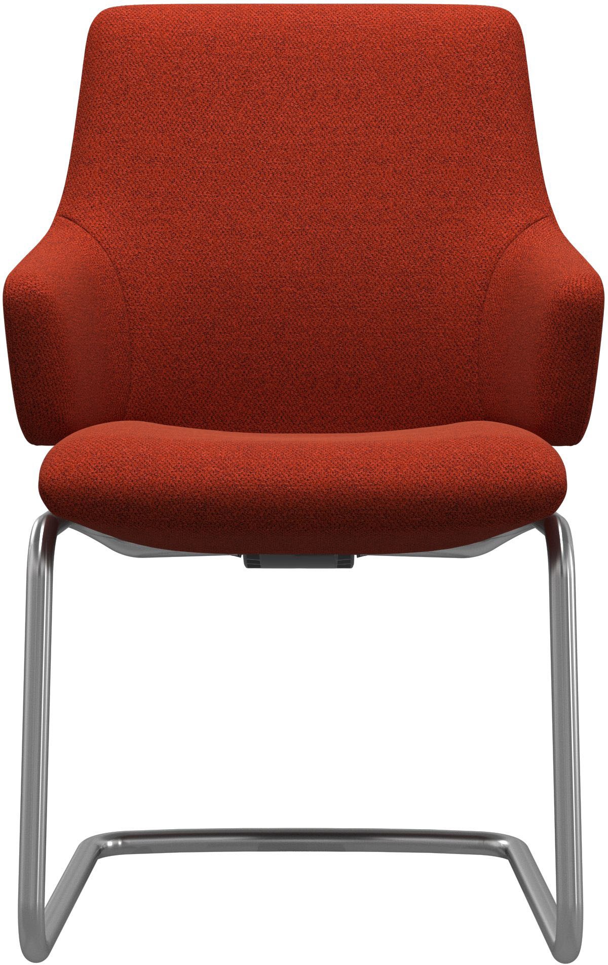 Stressless® Polsterstuhl »Laurel«, ROHLEDER Stoff Q2 FARON, Low Back mit Armlehne, Größe L, mit Beinen aus Stahl in Chrom glänzend