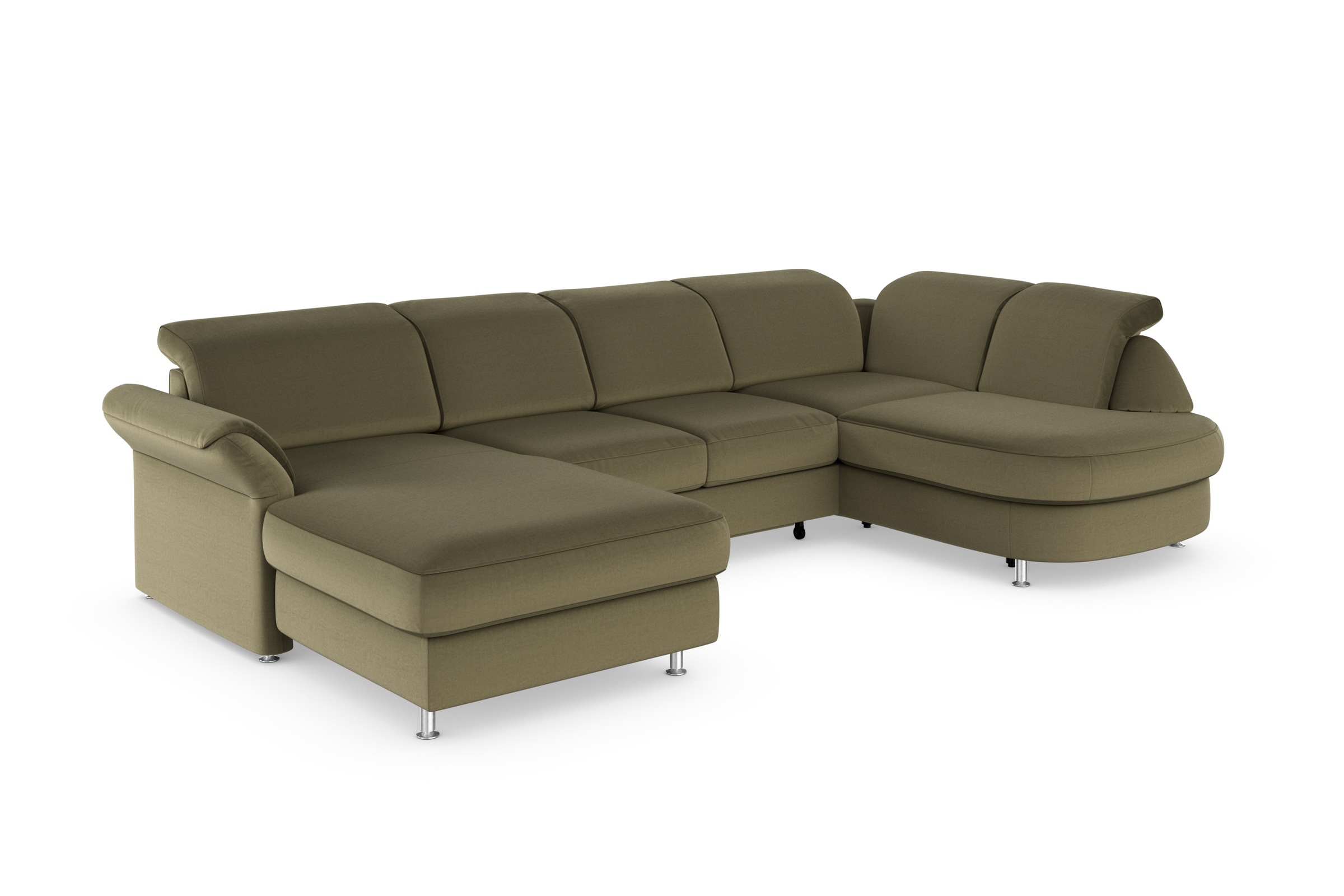 sit&more Wohnlandschaft »Apulia U-Form«, wahlweise Bettfunktion, Bettkasten und Kopf- und Armteilverstellung