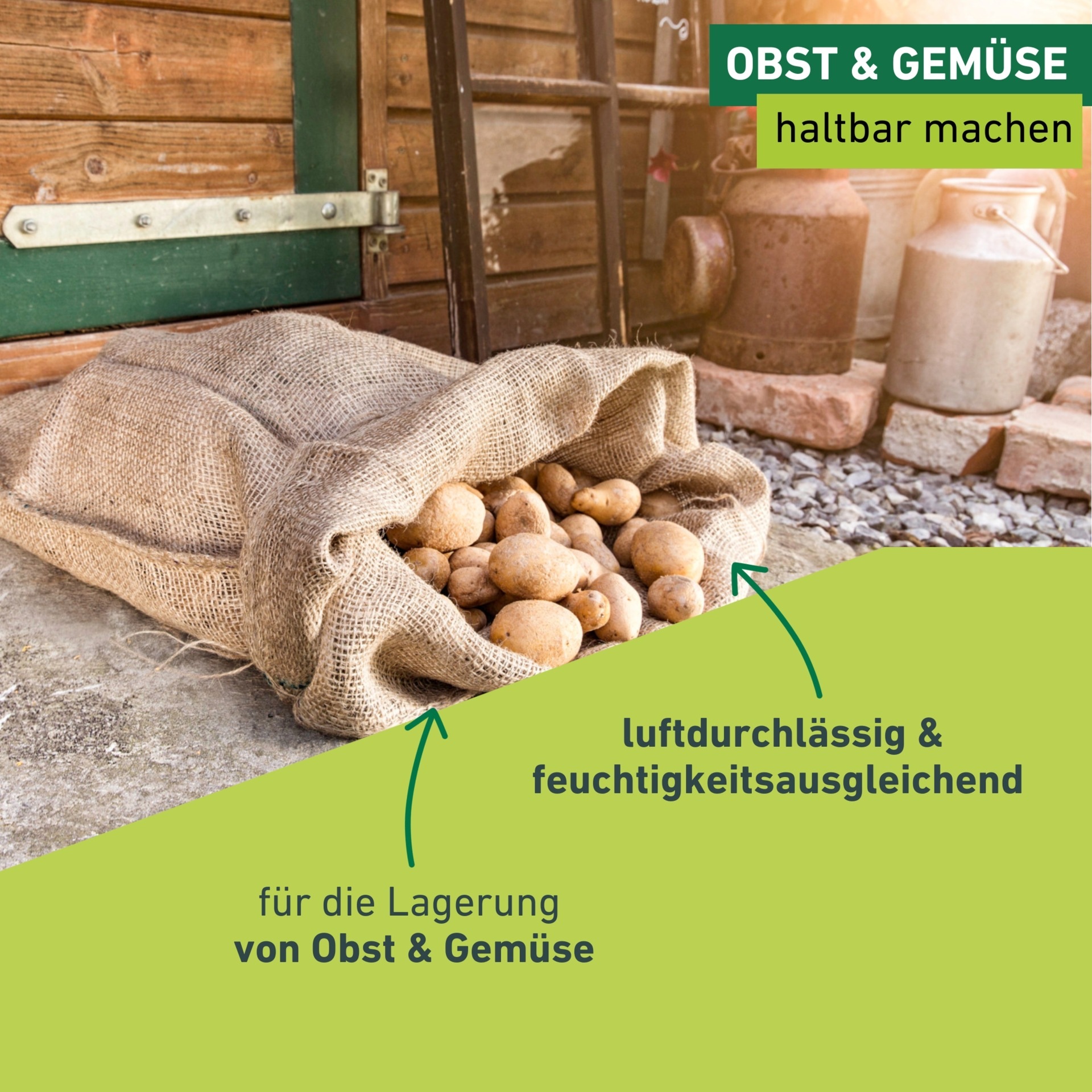 Windhager Winterschutzvlies »Jute-Sack dekorativer Topfschutz für Pflanzen« 1 Stk. tlg. inklusive Befestigungsband, erhältlich in unterschiedlichen Größen