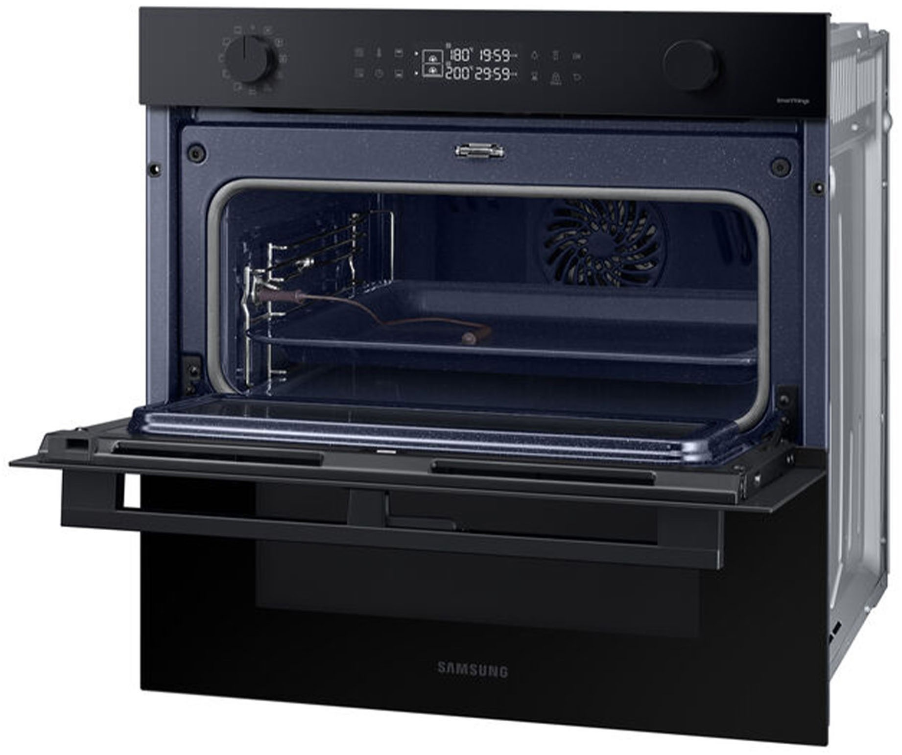 Samsung Einbaubackofen Serie 4 »NV7B45502AK/U1« mit Pyrolyse-Selbstreinigung Dual Cook Flex – Ein Ofen. Zwei Garräume. Flexible Tür.
