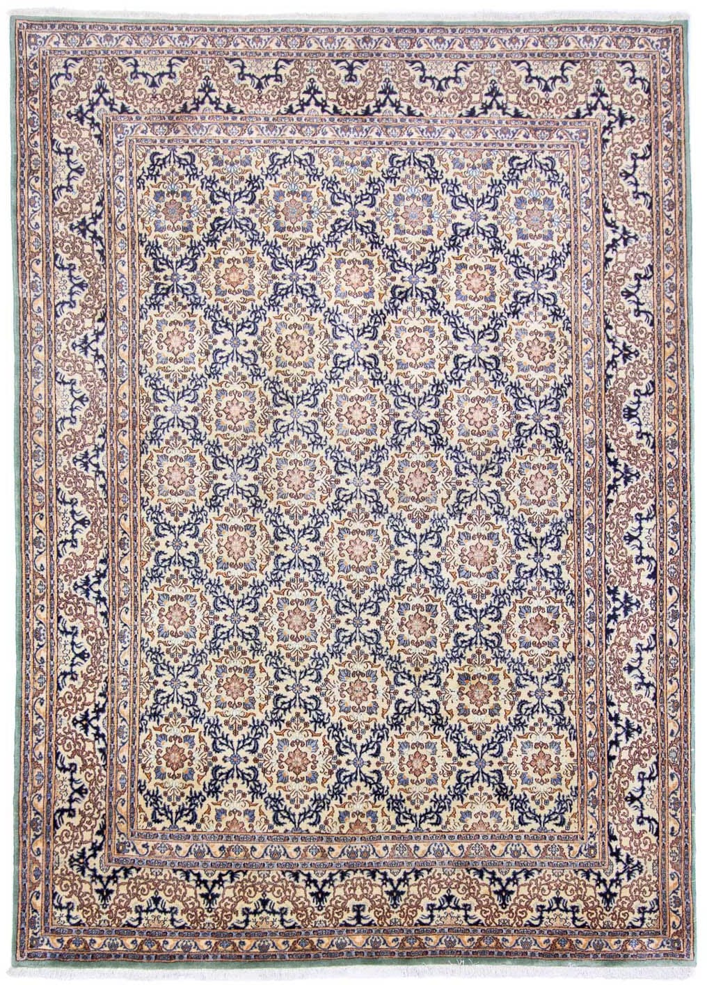 morgenland Wollteppich »Moud Medaillon Beige 297 x 210 cm«, rechteckig, 10 günstig online kaufen