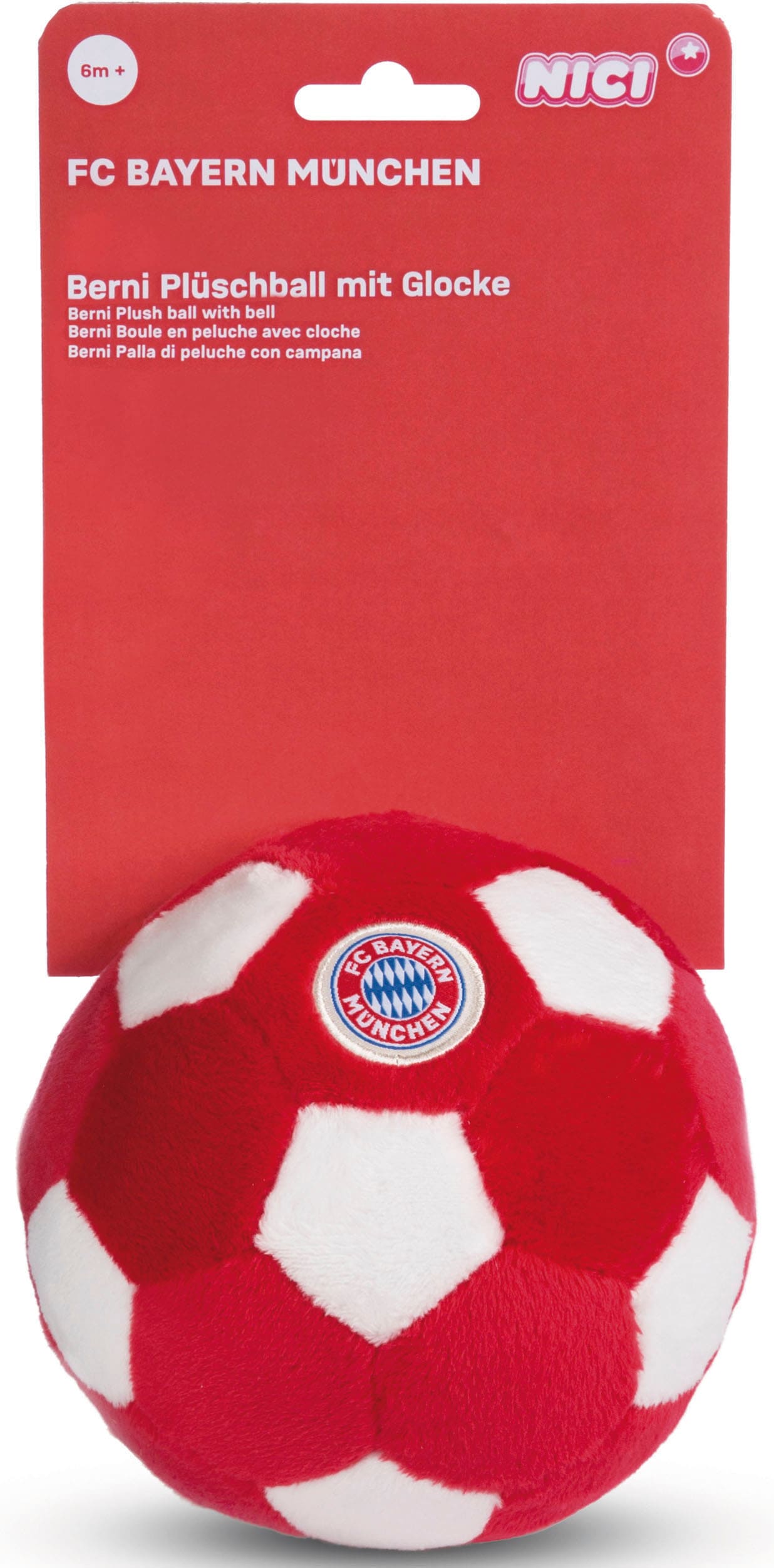 Nici Stoffball »FC BAYERN MÜNCHEN Plüschball mit Glocke, 12 cm«