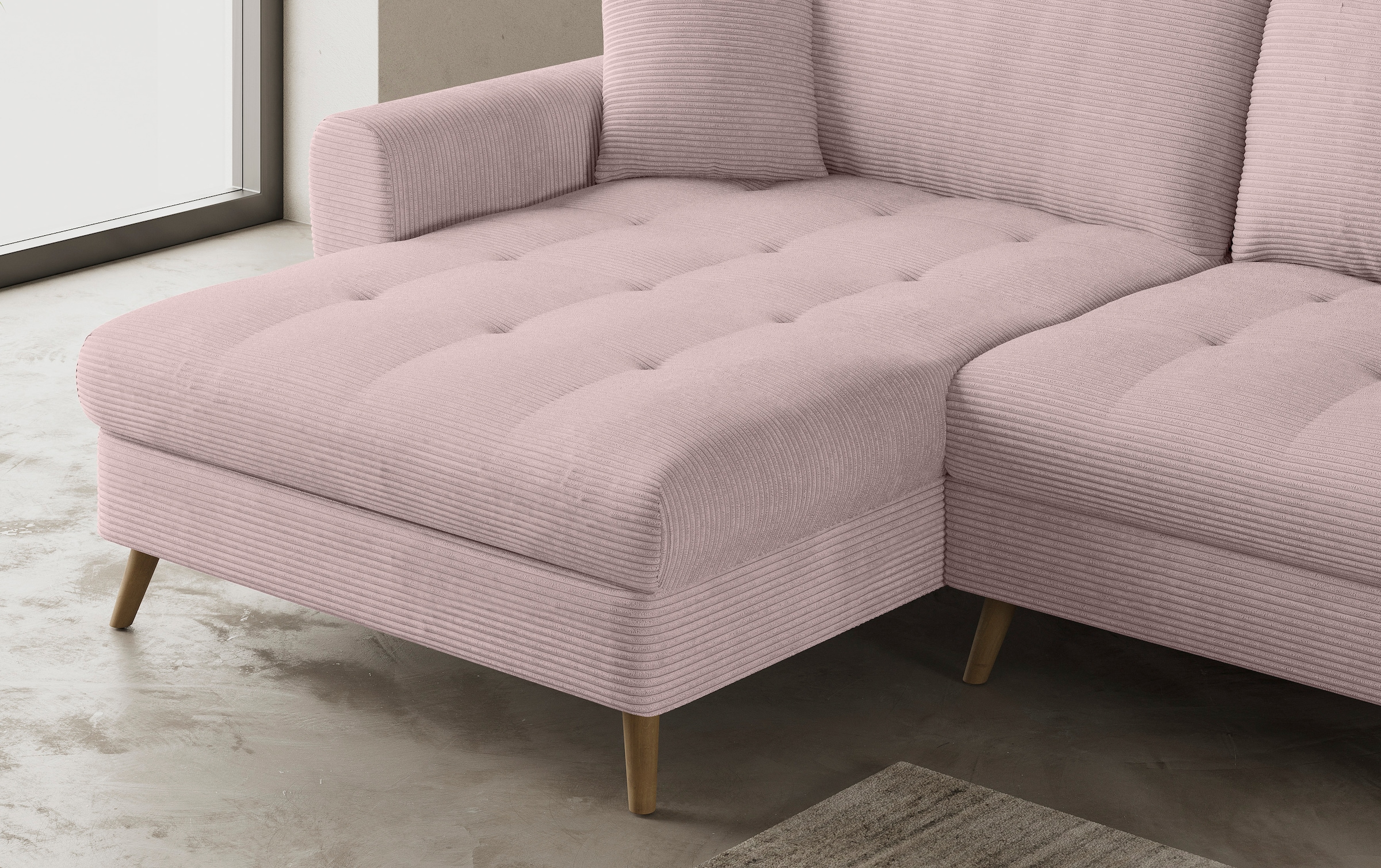 Mr. Couch Ecksofa »Blackburn II, L-Form«, Mit Kaltschaumpolsterung bis 140 kg belastbar