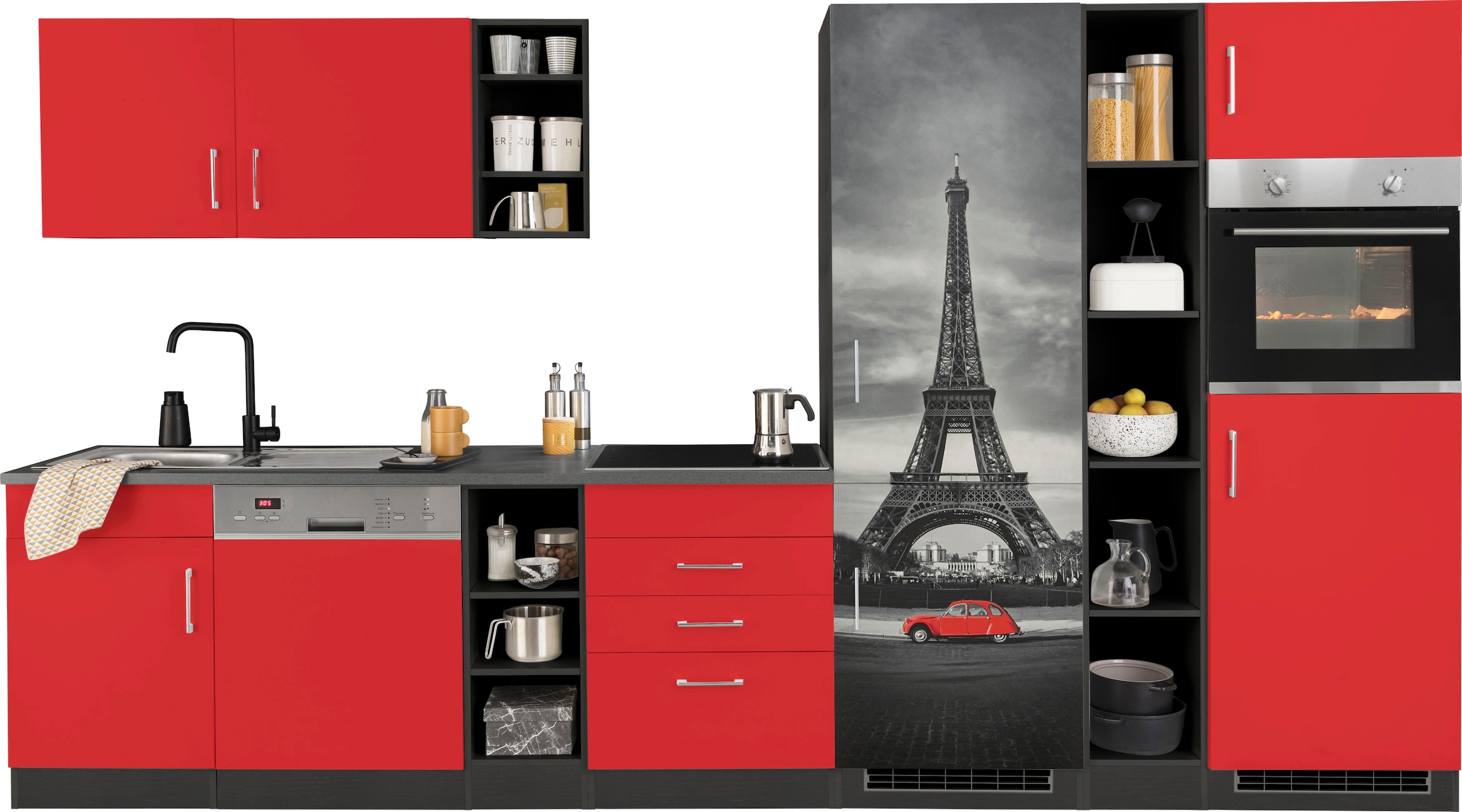HELD MÖBEL Küchenzeile »Paris«, ohne E-Geräte, Breite 350 cm online  bestellen