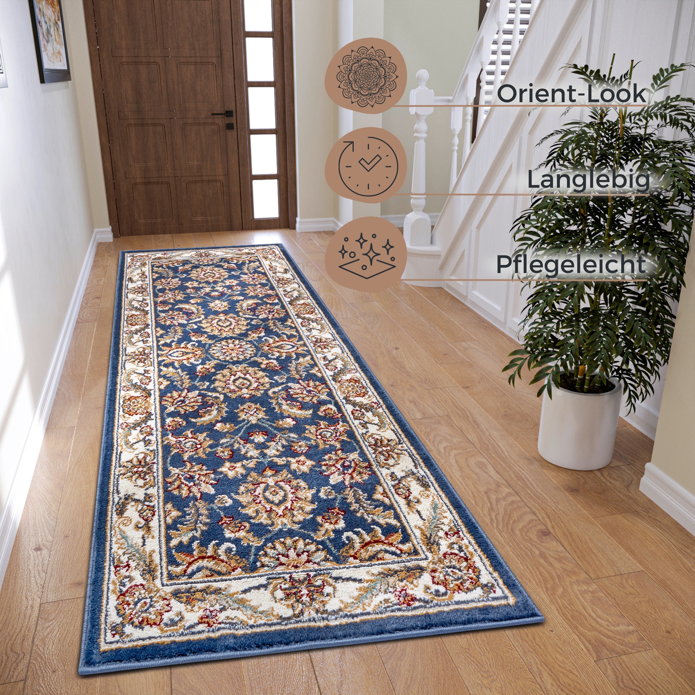 HANSE Home Teppich »Reni«, rechteckig, 8 mm Höhe, Läufer, Orientalisch, Kurzflor, Wohnzimmer, Schlafzimmer, Esszimmer