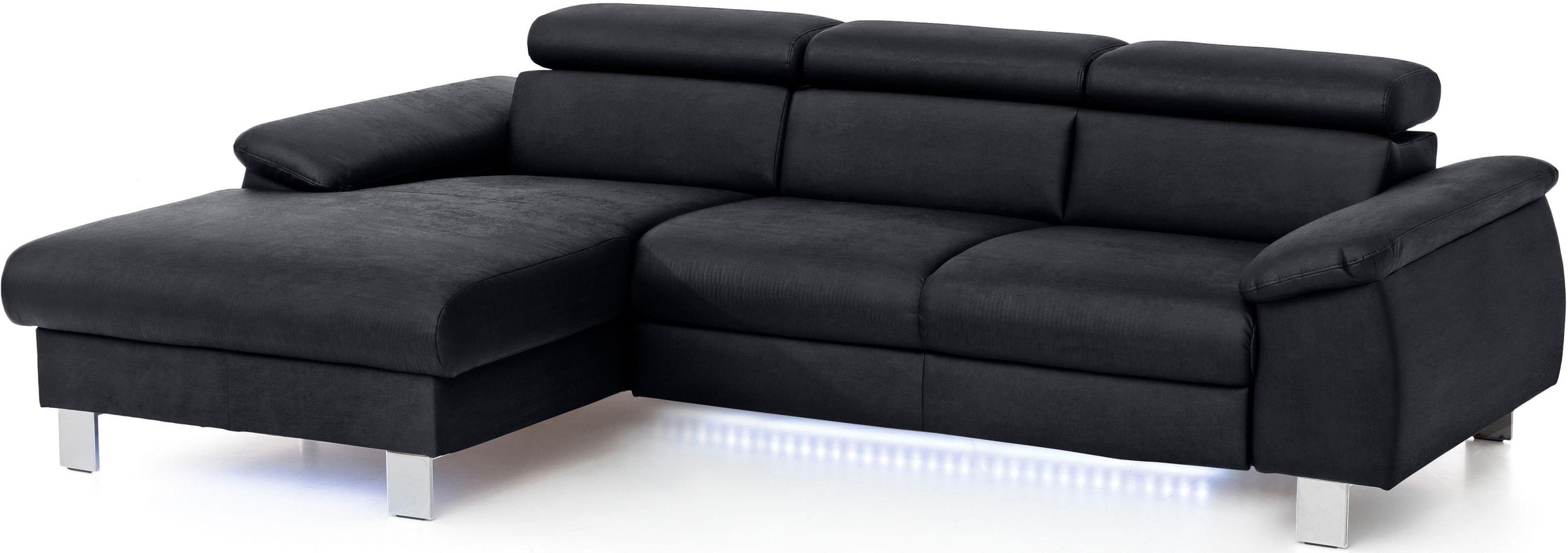 COTTA Ecksofa Komaris, Ecksofa, wahlweise mit RGB-LED-Beleuchtung und Bettf günstig online kaufen