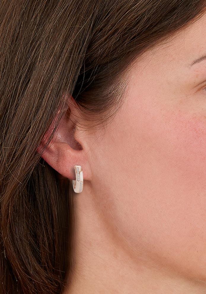 Amor Paar Creolen »2022065« mit Zirkonia (synth.)